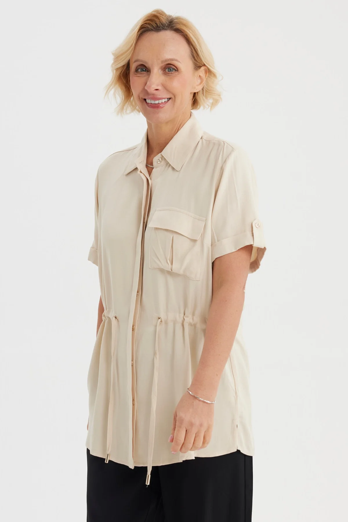 Blusa Mujer Casual Beige Claro - Image 2