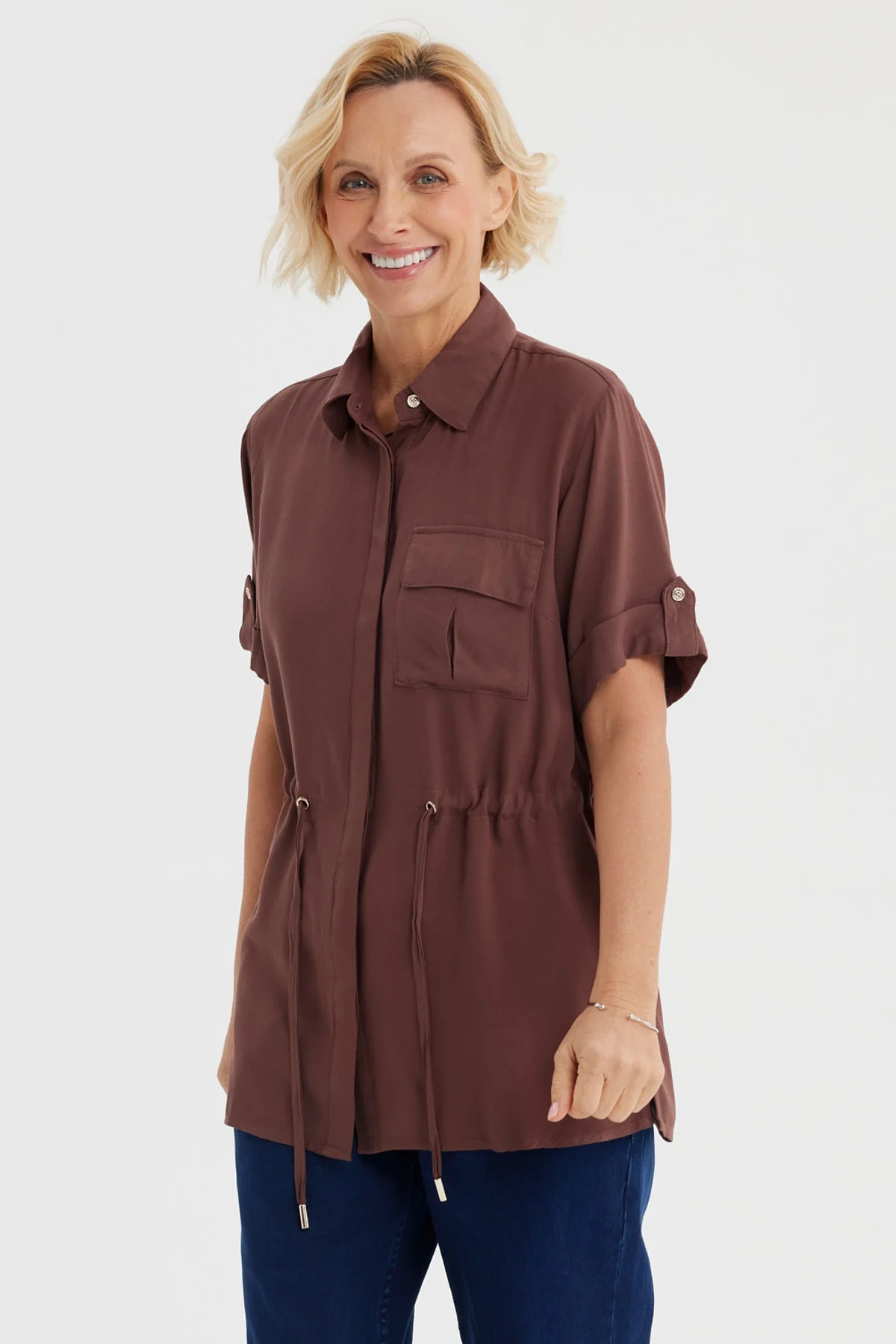Blusa Mujer Casual Café - Image 2