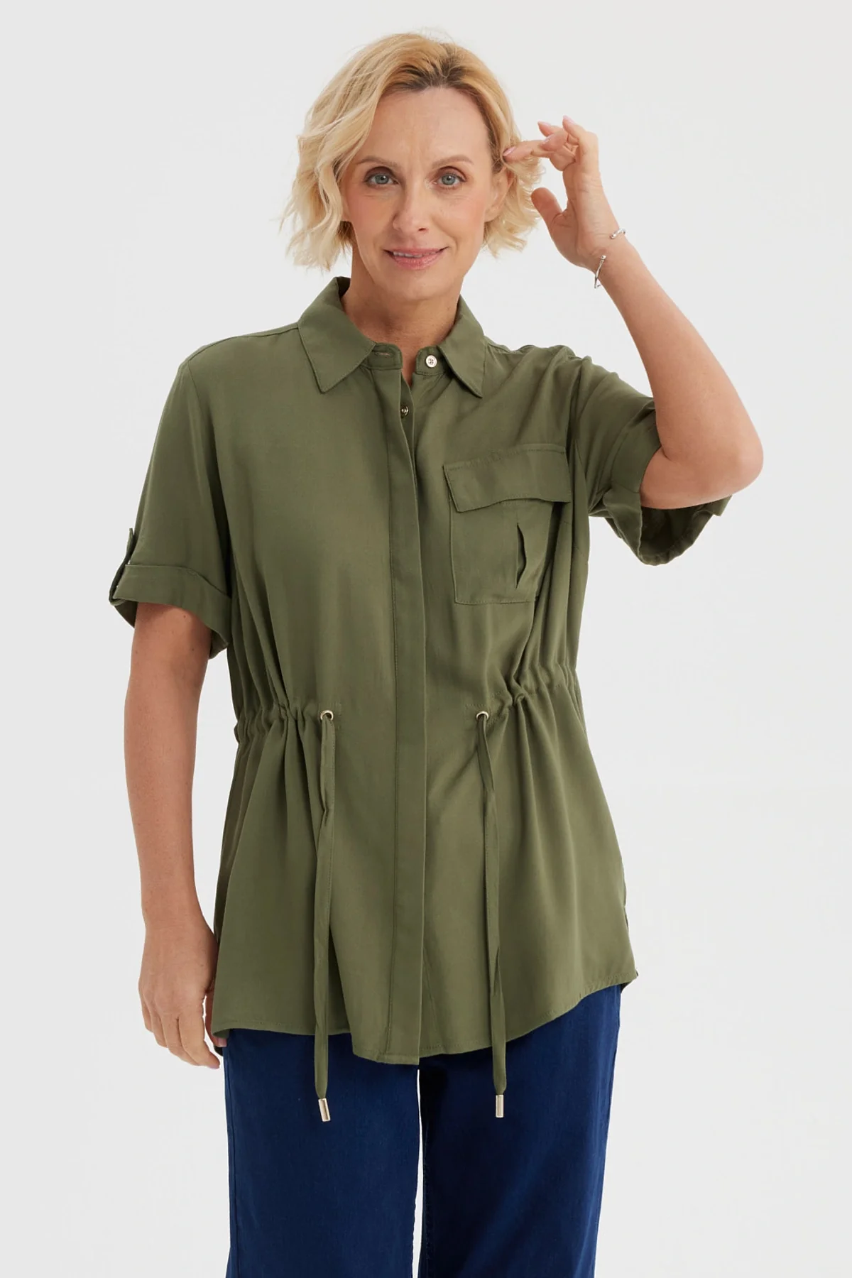 Blusa Mujer Casual Verde Olivo