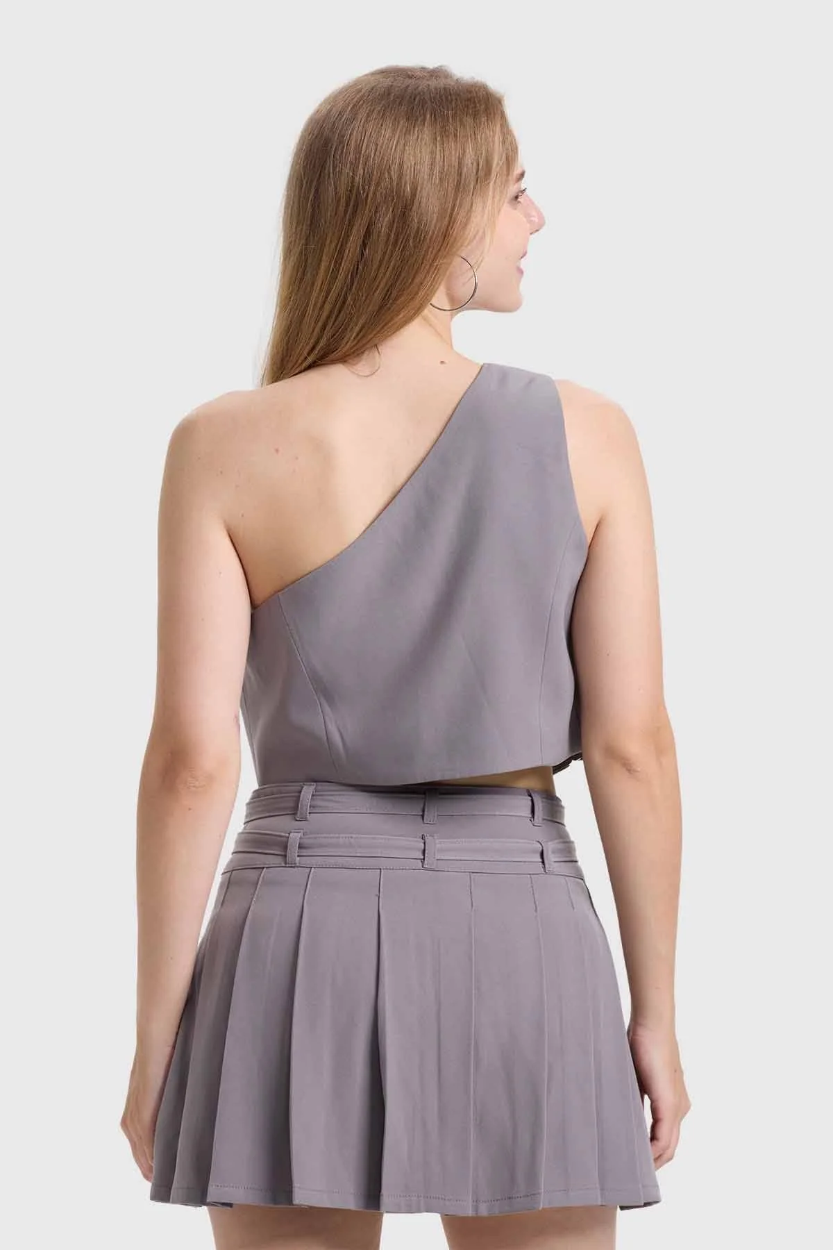Blusa Mujer Gillette Asimétrico Gris - Image 3