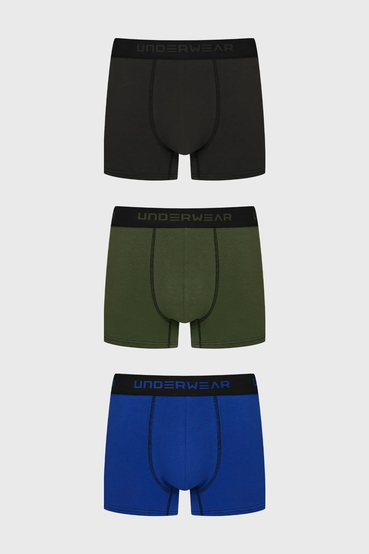 Boxer Hombre Triapack Corto Azul