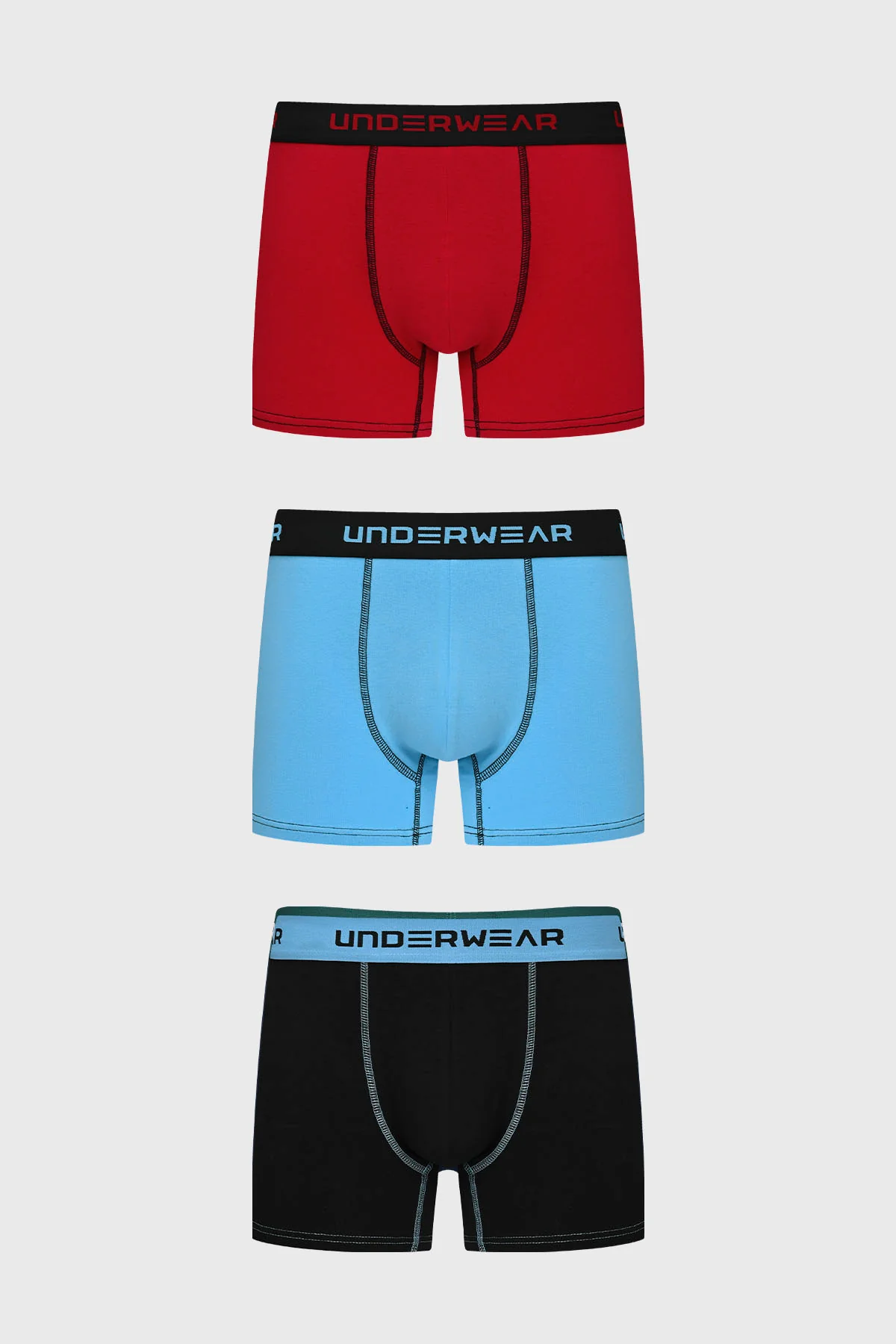 Boxer Hombre Triapack Corto Rojo