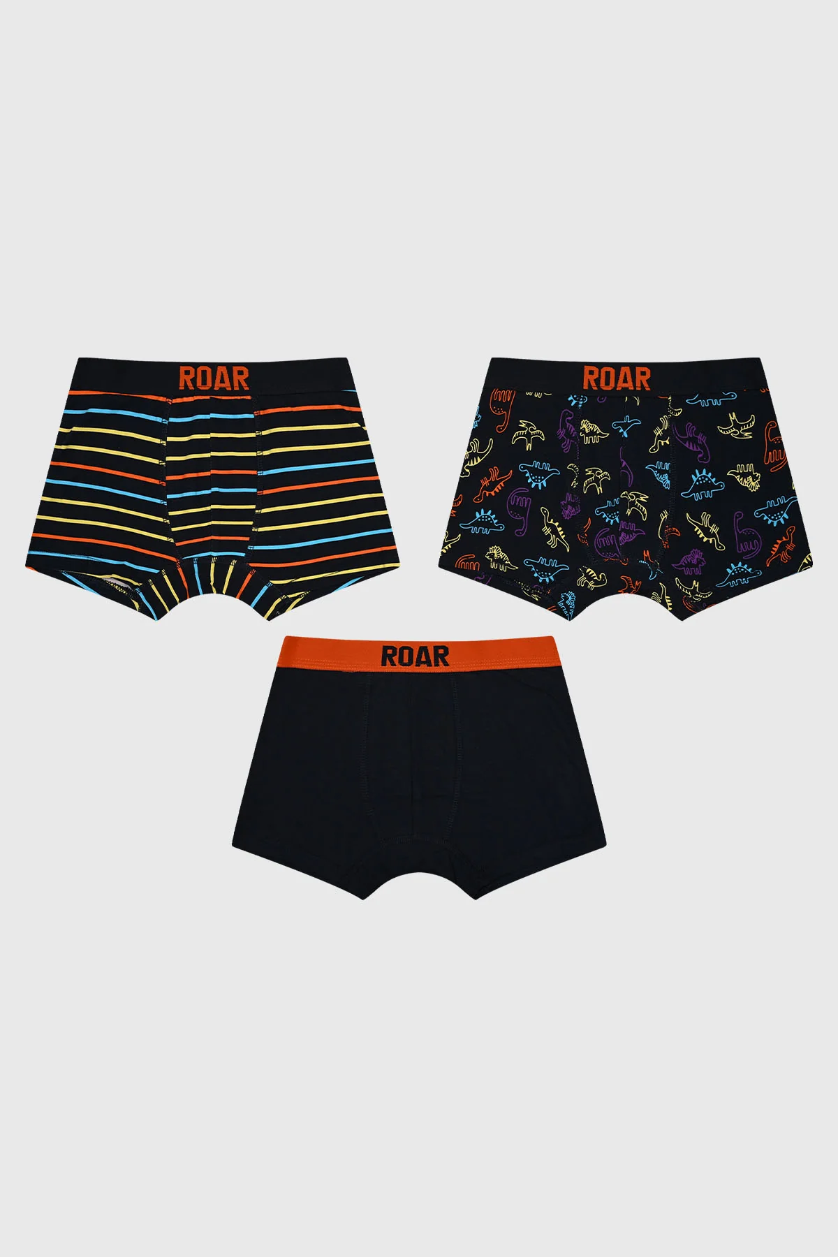 Boxer Niño Tripack Liso Naranjo