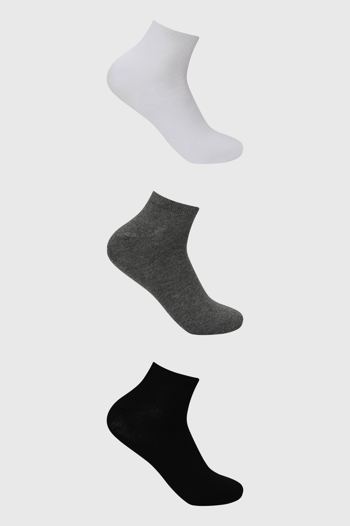 Calceta Deportiva Hombre Tripack Gris