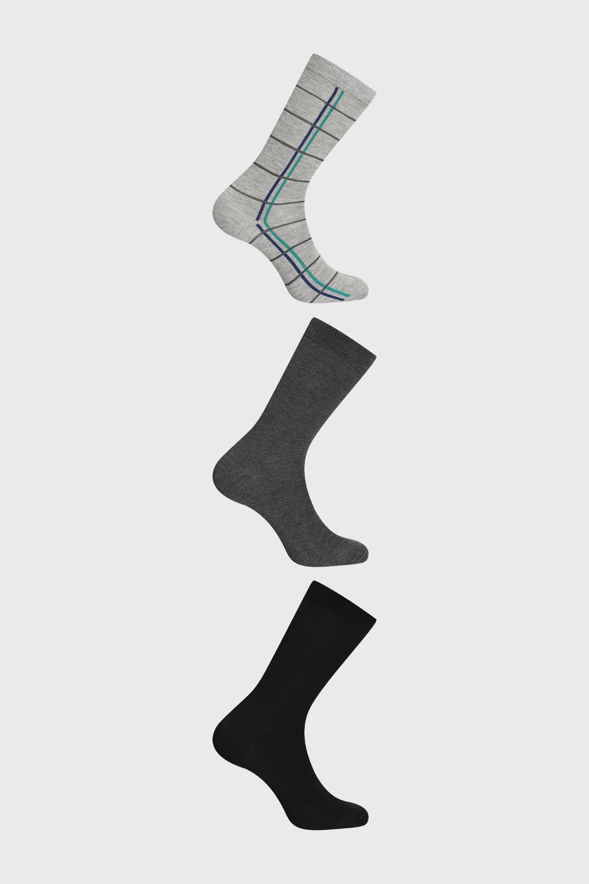 Calcetín Hombre Tripack Gris