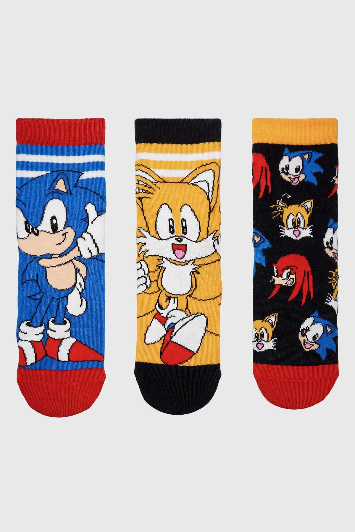 Calcetín Niño Tripack Sonic Azul