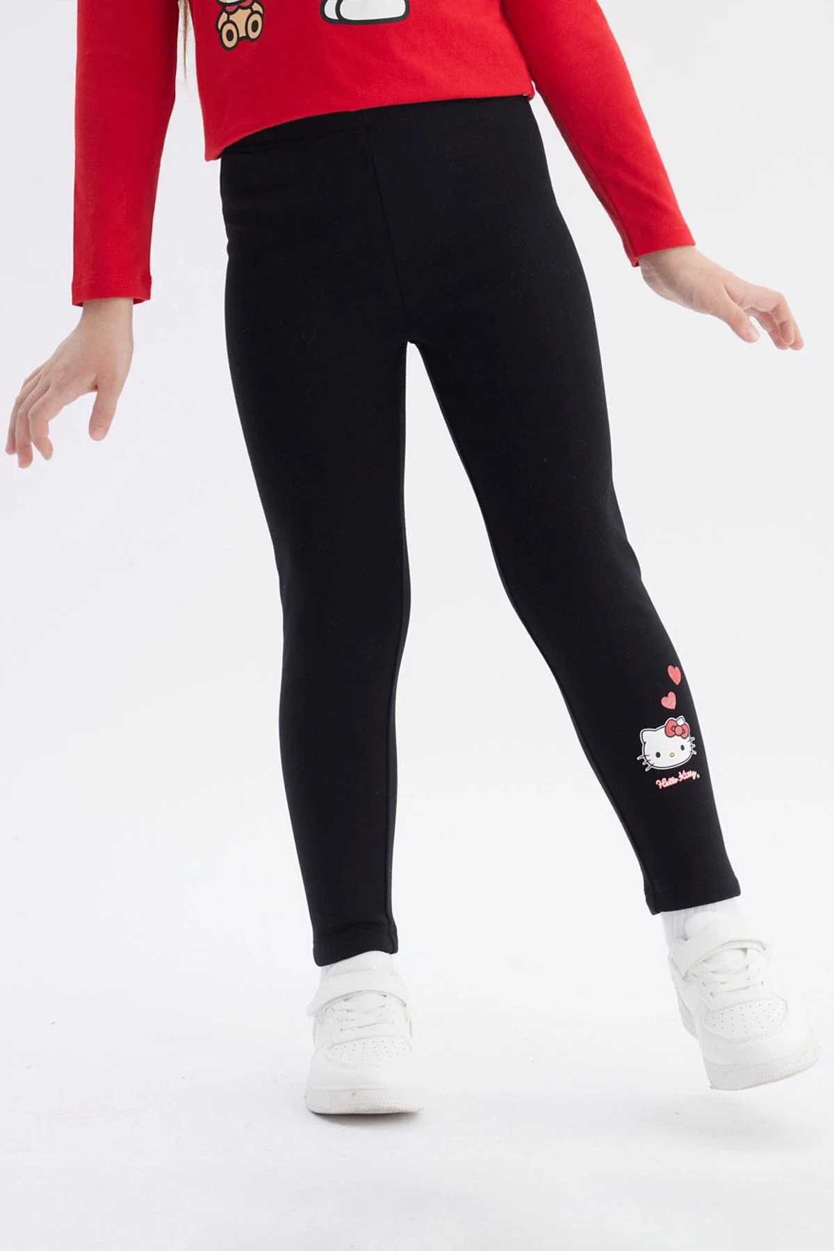 Calza Niña Hello Kitty Interior Polar Negro