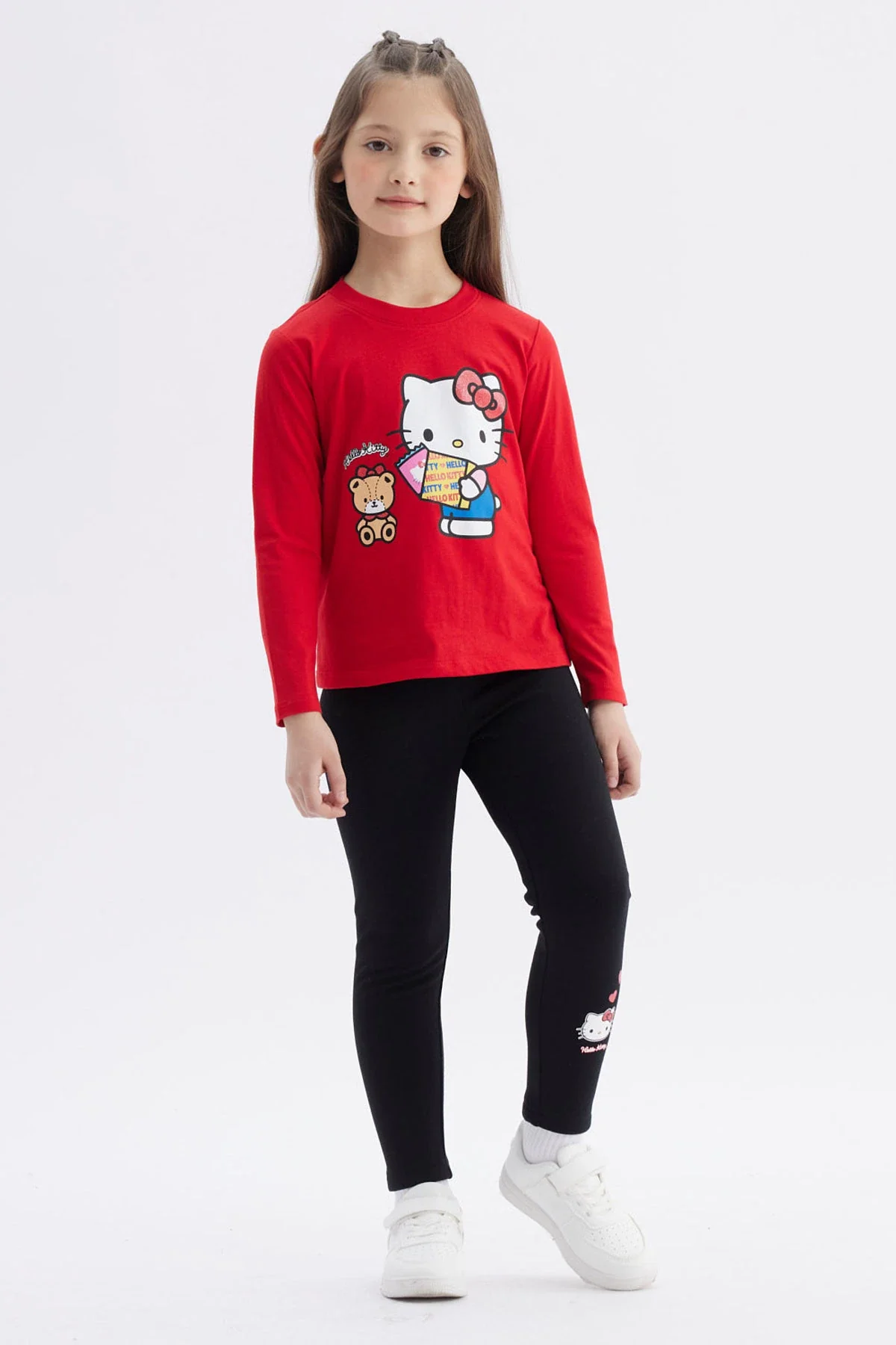 Calza Niña Hello Kitty Interior Polar Negro - Image 4