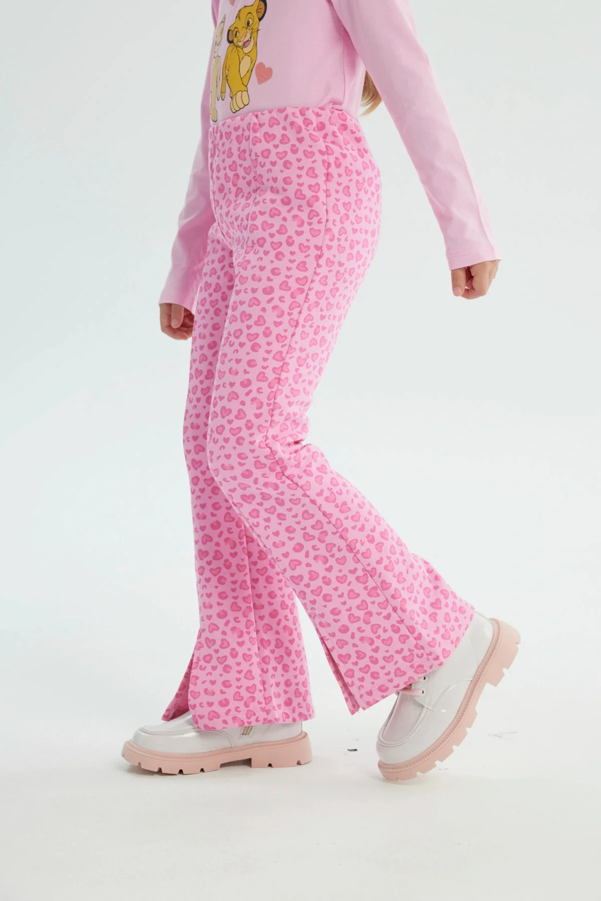 Calza Niña Leve Flare Rosado - Image 2