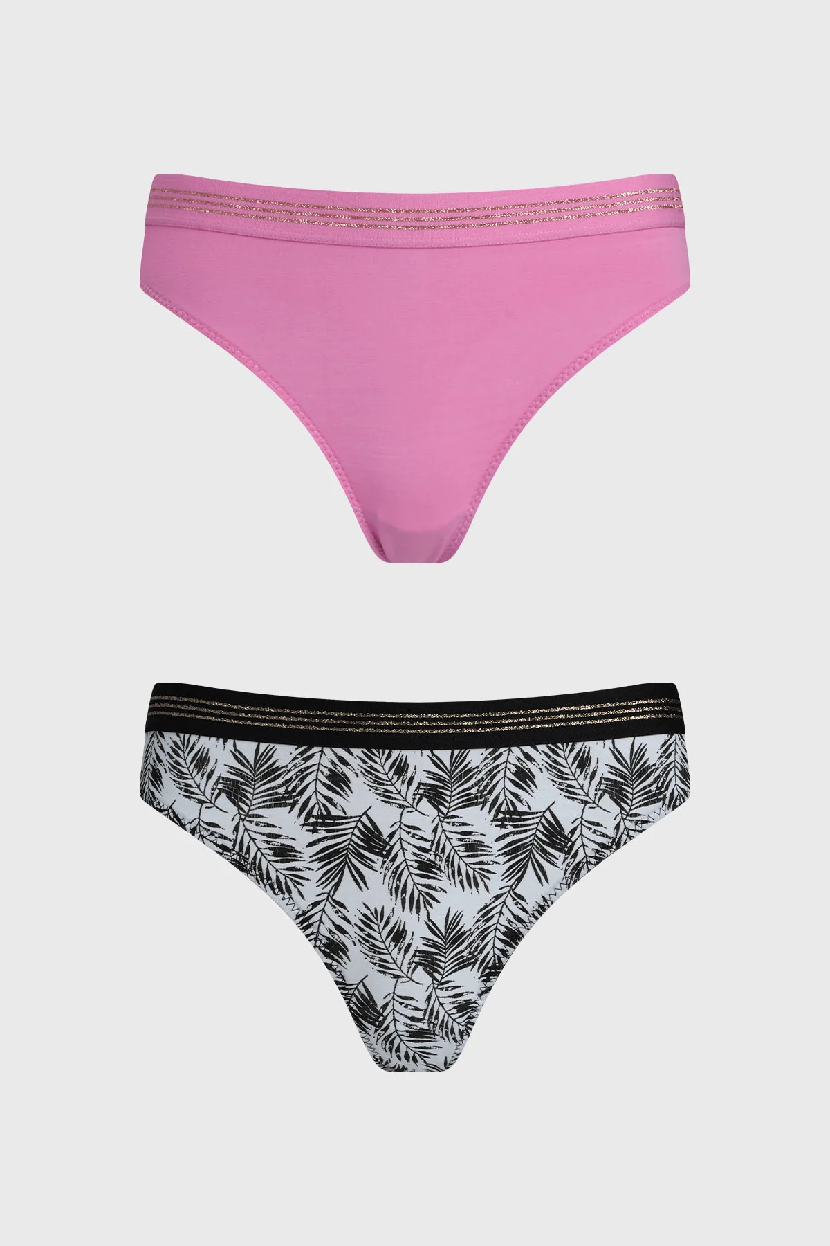 Calzón Mujer Bipack Colaless Full Print Negro