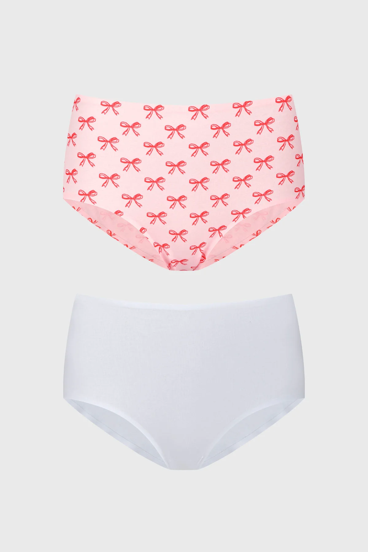 Calzón Mujer Bipack Pantaleta Tiro Alto Rojo