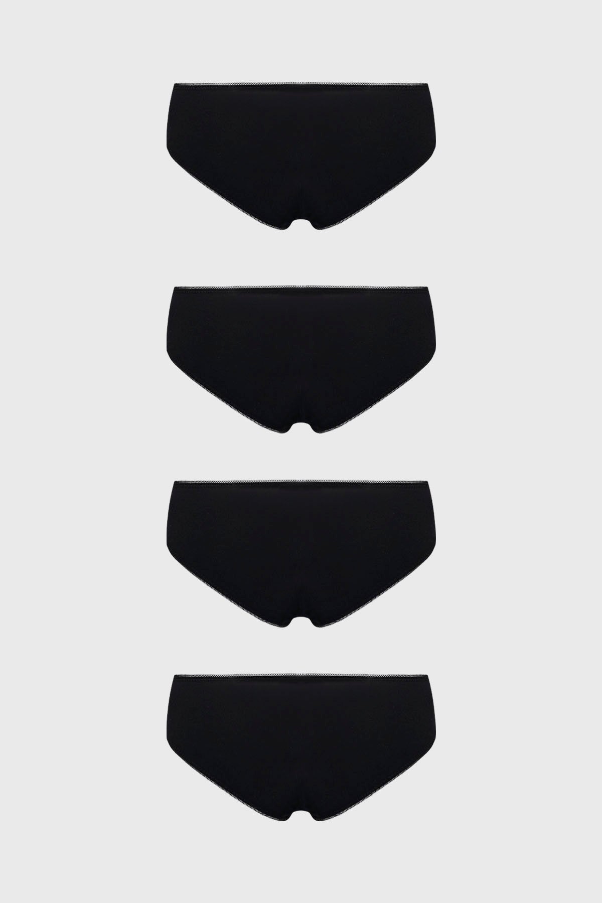 Calzón Mujer Pack4 Bikini Liso Negro - Image 2