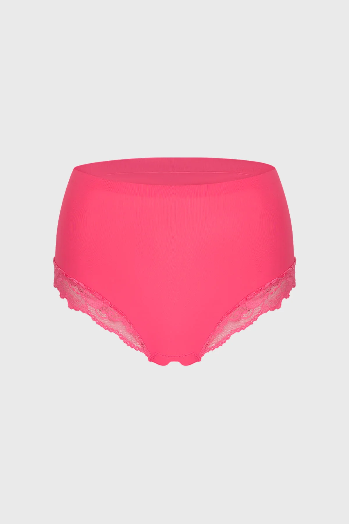 Calzón Mujer Tiro Alto Detalle Encaje Fucsia