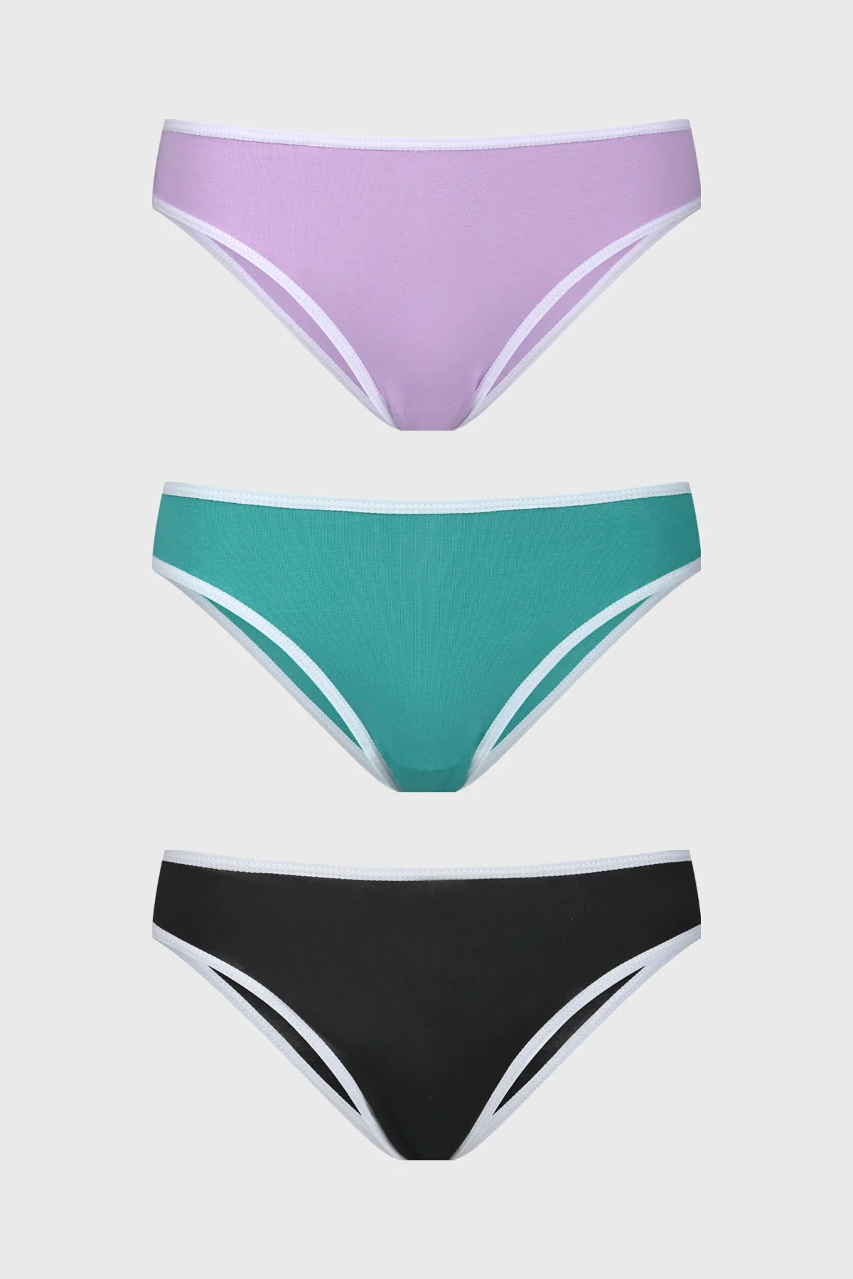 Calzón Mujer Tripack Bikini Liso Aqua