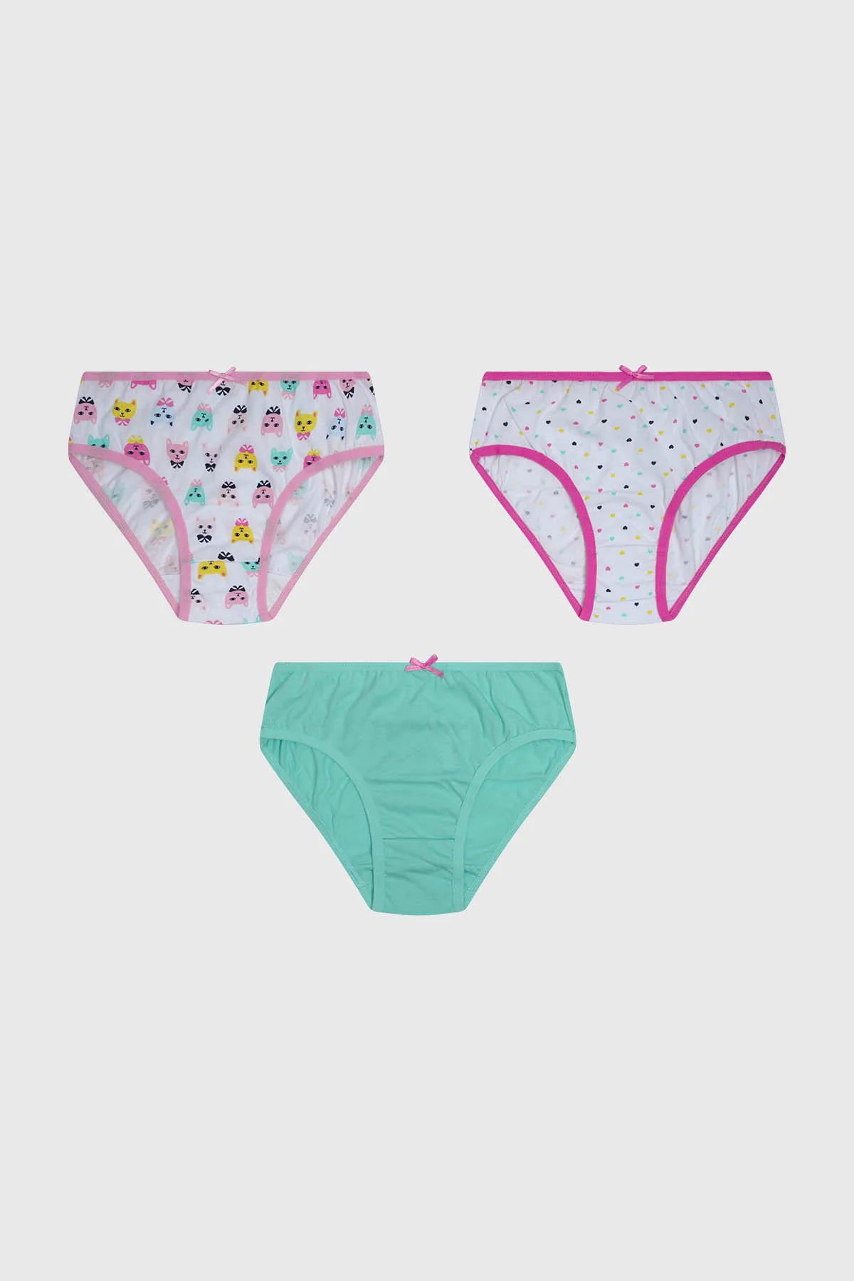 Calzón Niña Tripack Rapport Mini Print Blanco