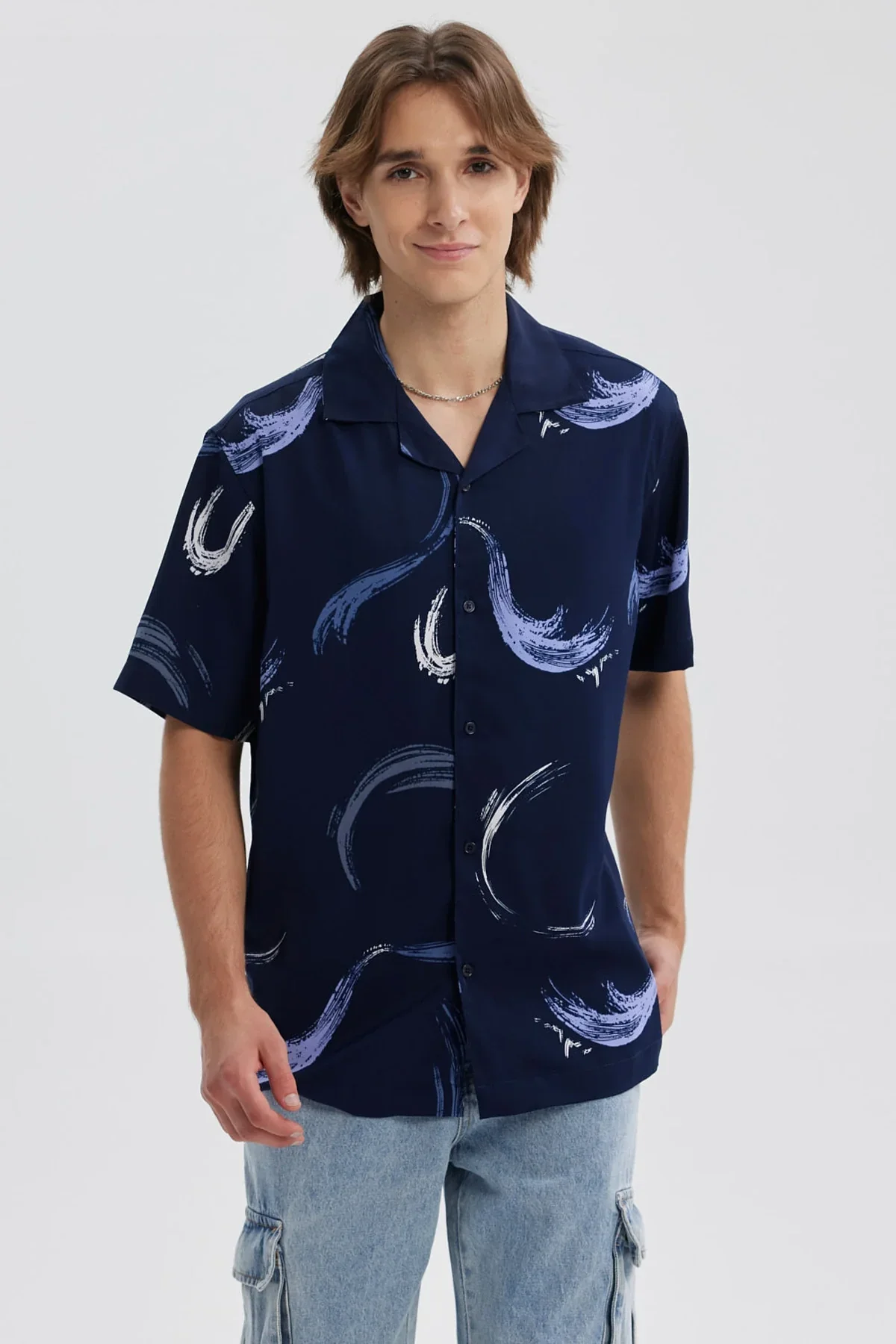 Camisa Hombre Full Rapport Azul Oscuro