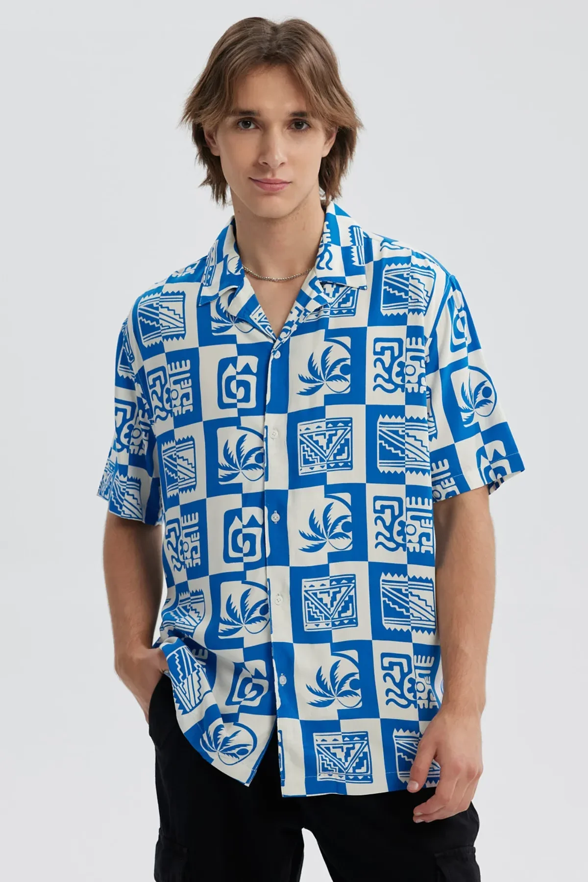 Camisa Hombre Full Rapport Celeste