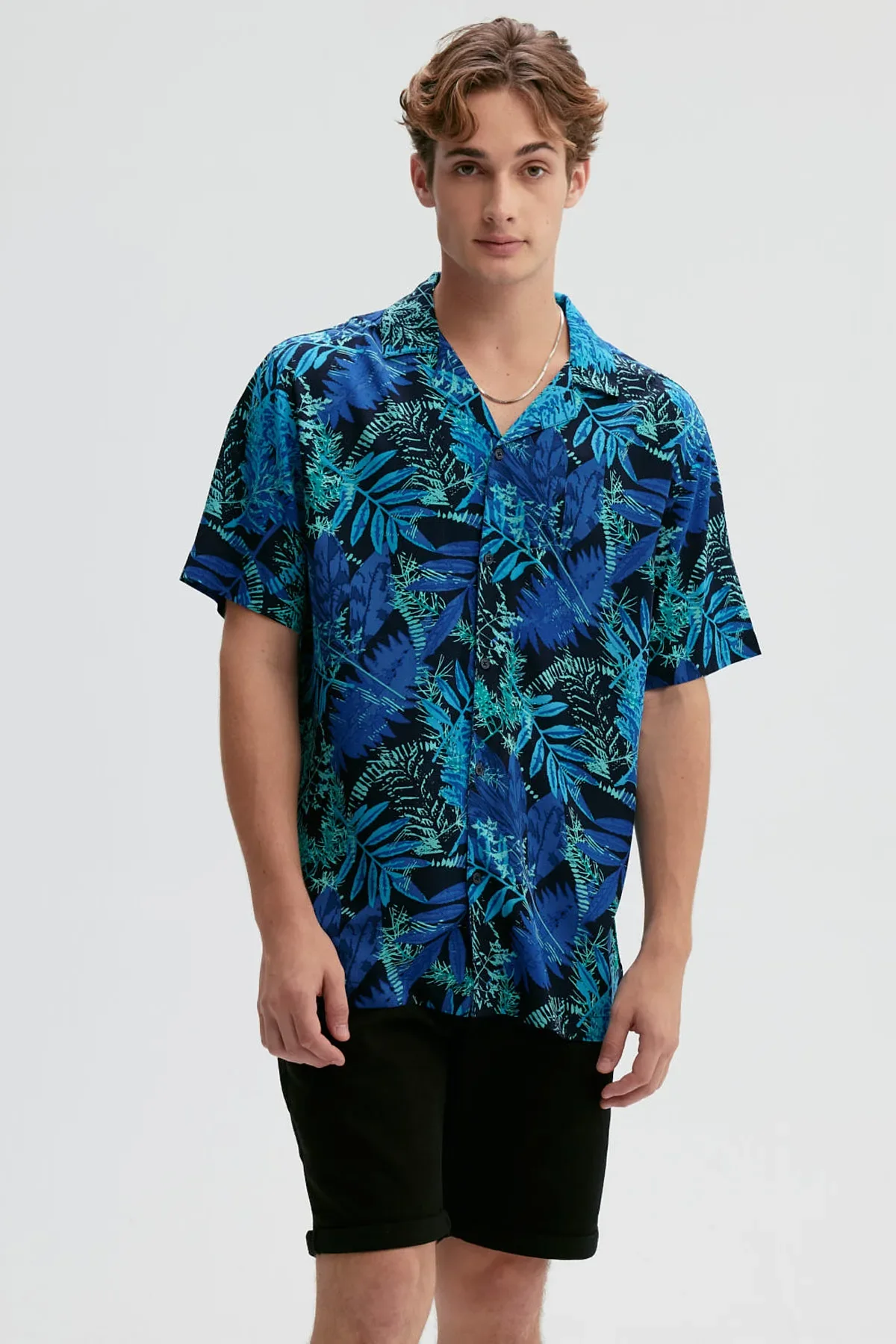 Camisa Hombre Guayabera Full Rapport Azul