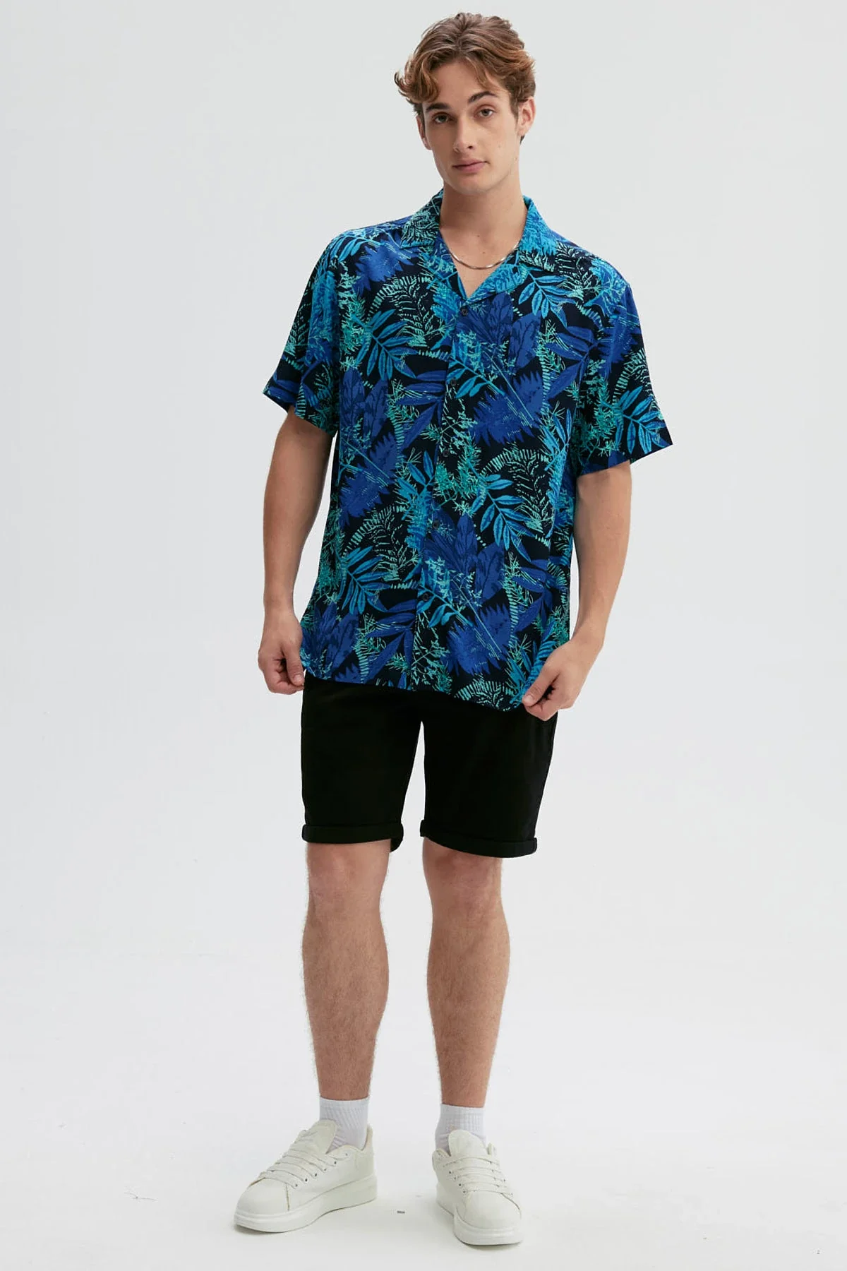 Camisa Hombre Guayabera Full Rapport Azul - Image 4