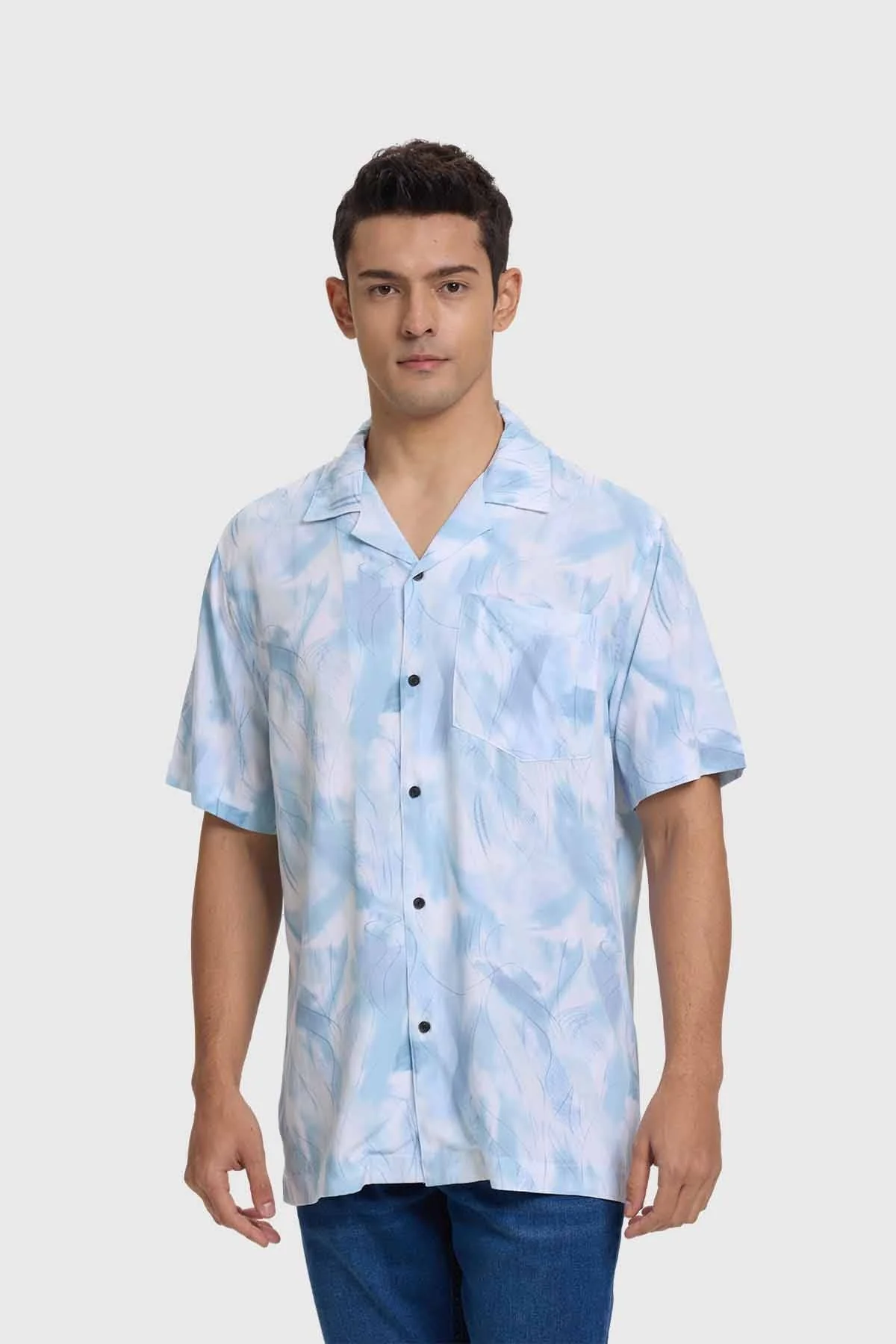 Camisa Hombre Marmolado Blanco - Image 2