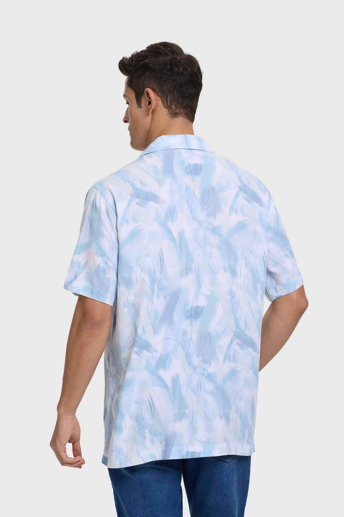 Camisa Hombre Marmolado Blanco - Image 3