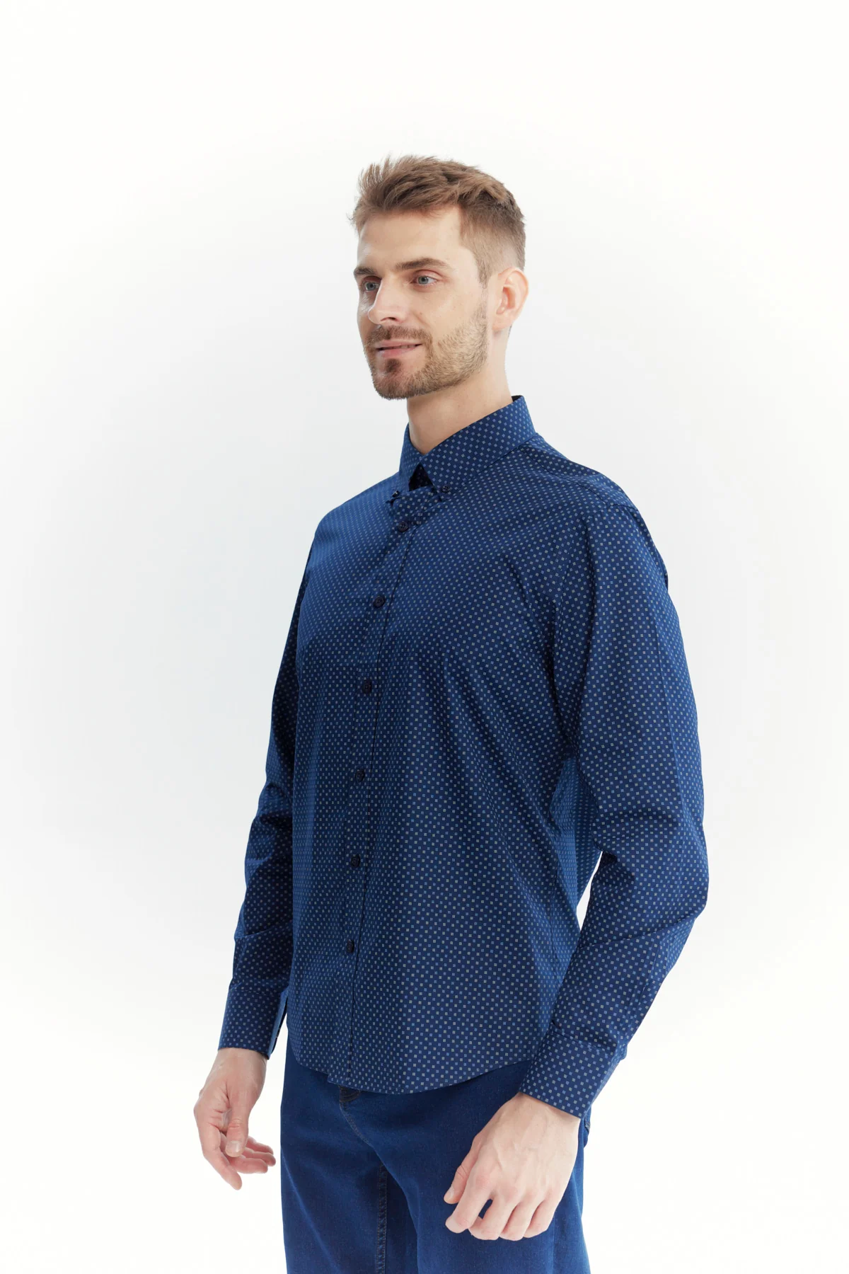 Camisa Hombre Regular Azul Marino - Image 2