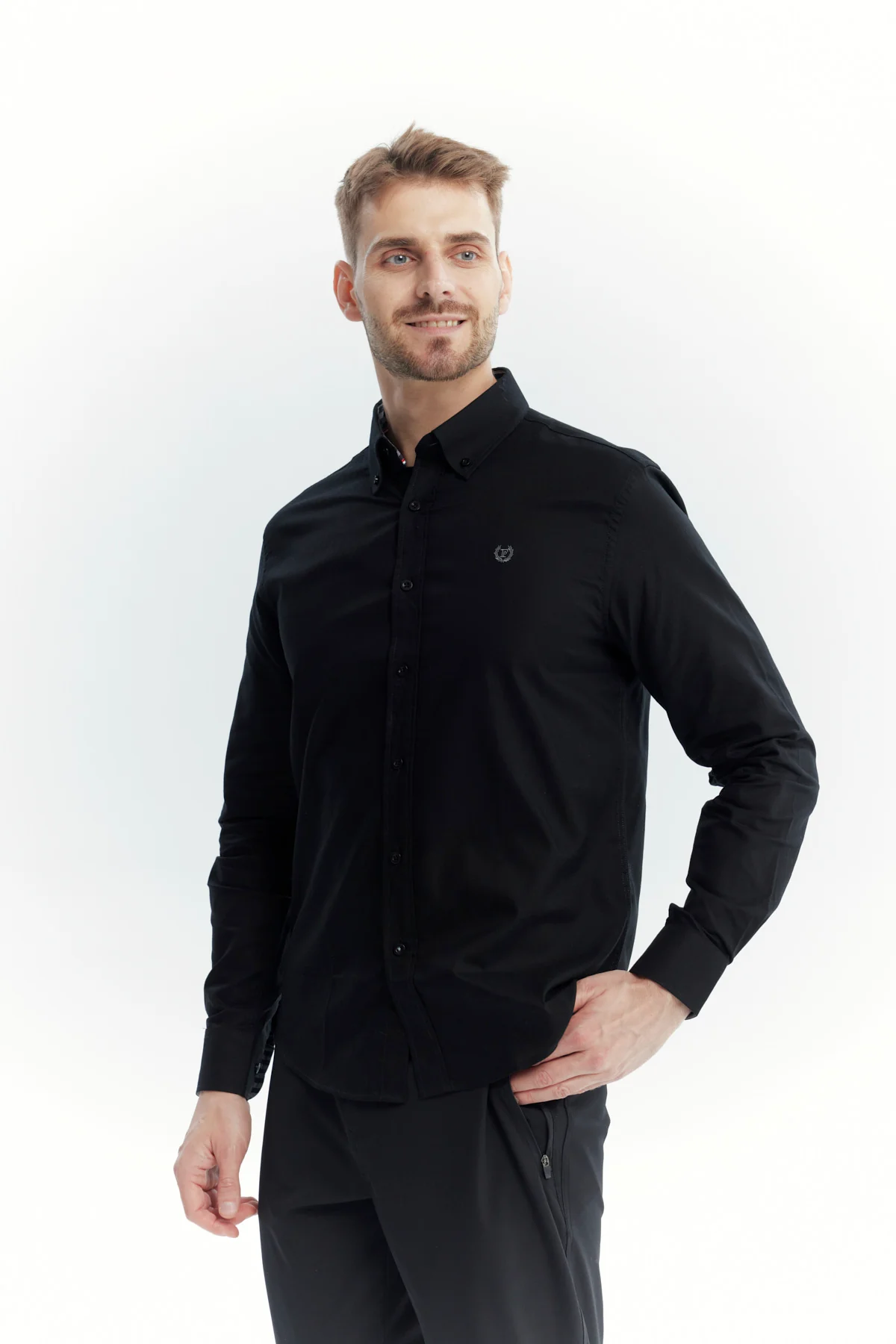 Camisa Hombre Regular Negro - Image 2