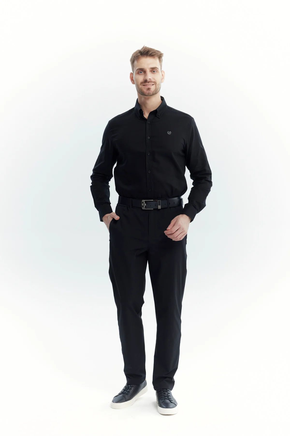Camisa Hombre Regular Negro - Image 4