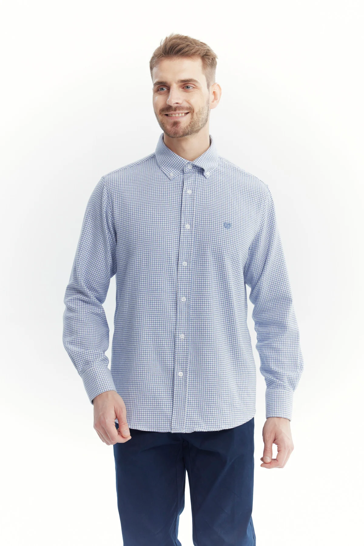 Camisa Hombre Slim Azul