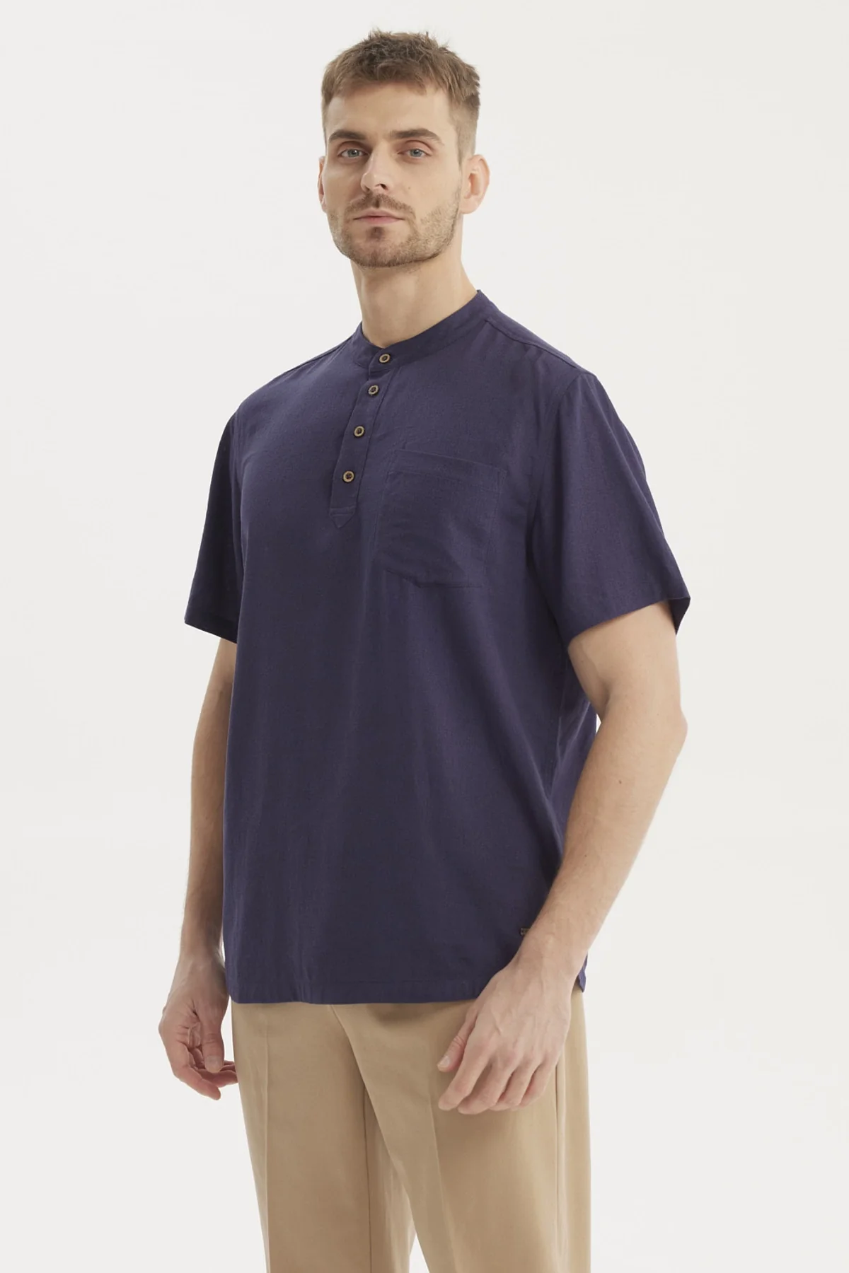 Camisa Hombre Slim Azul Marino - Image 2