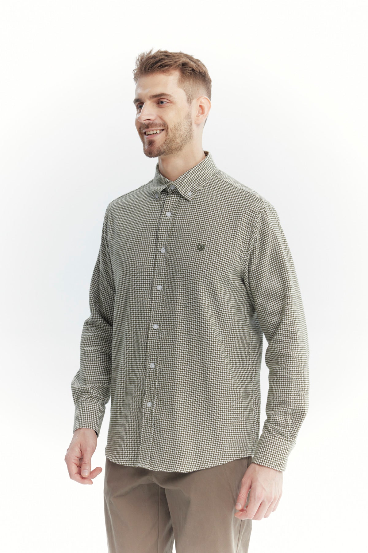 Camisa Hombre Slim Verde Oliva - Image 2