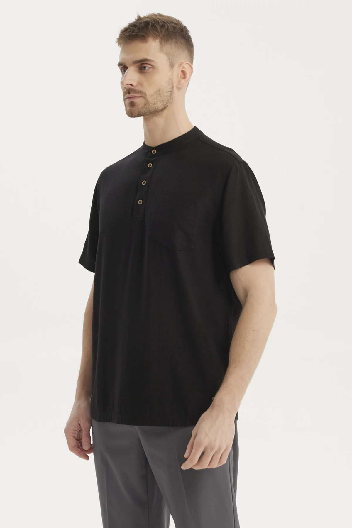 Camisa Hombre Slim Negro - Image 2
