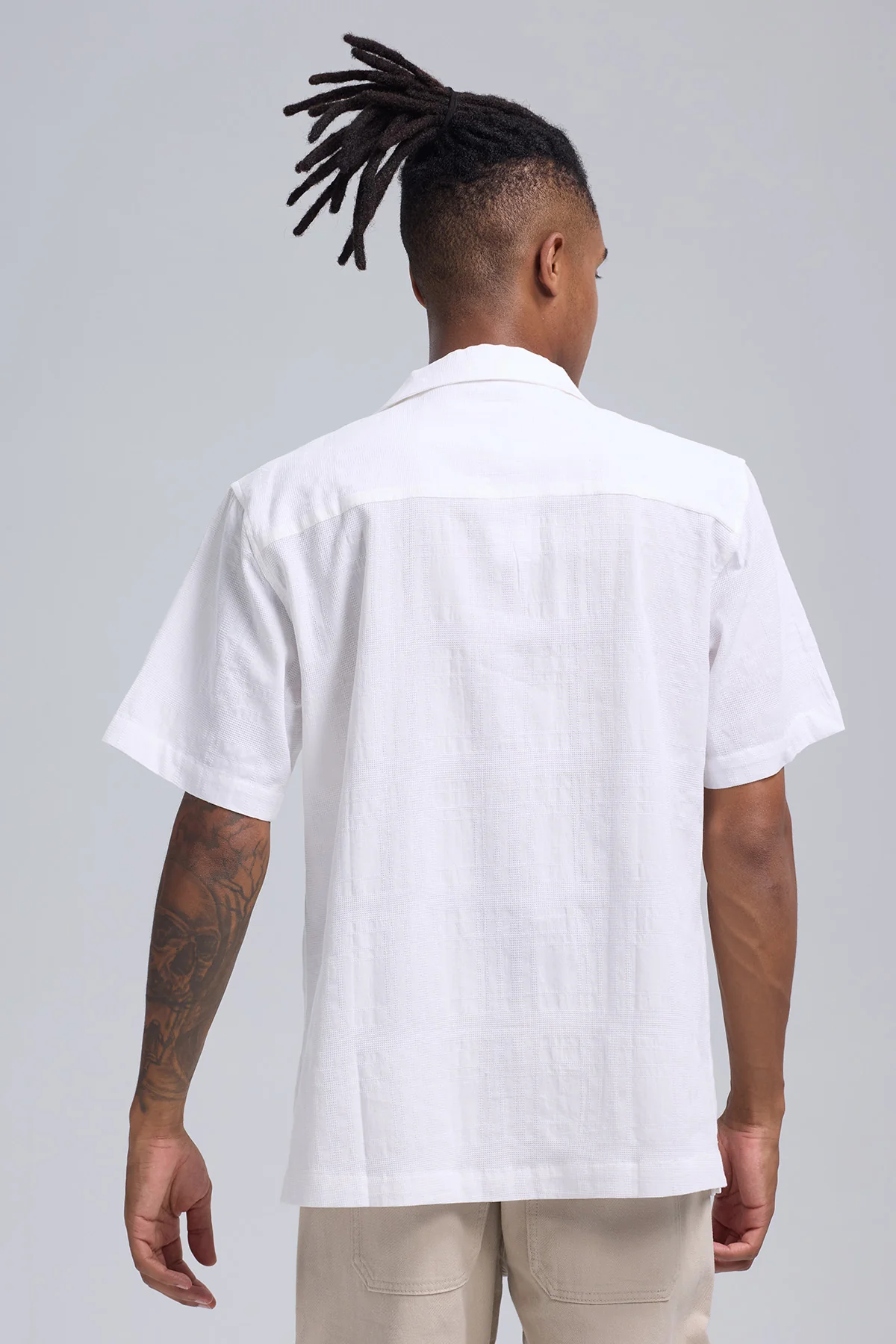 Camisa Hombre Textura Blanco - Image 3