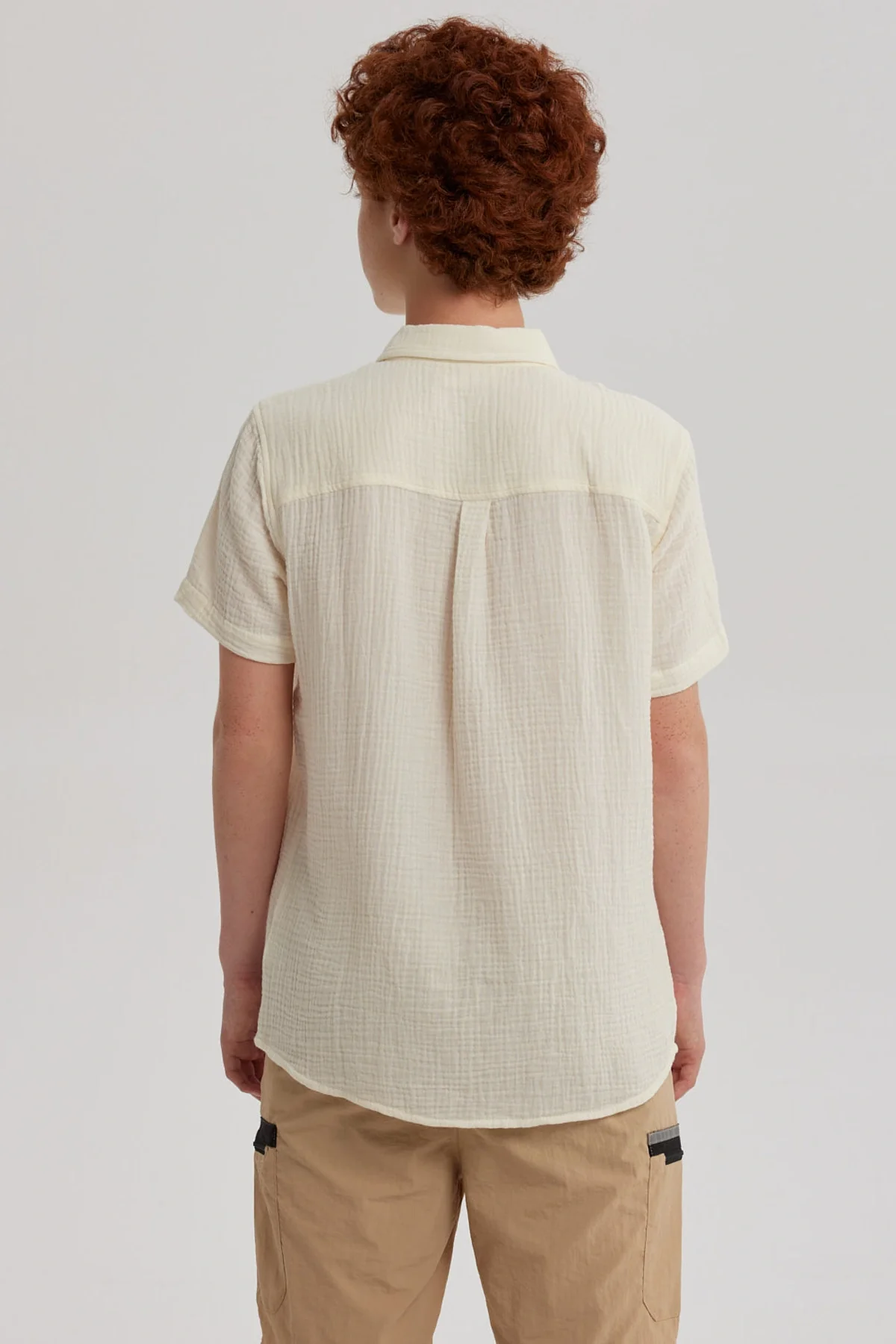Camisa Niño Texto En Bolsillo Crudo - Image 3