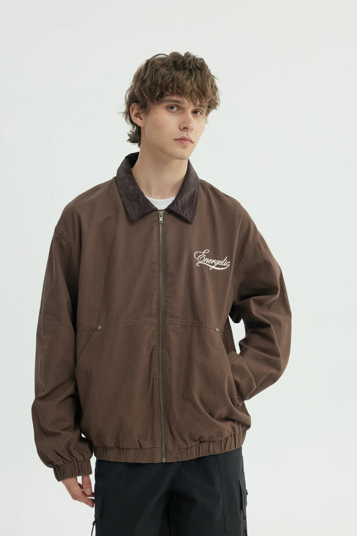 Chaqueta Hombre Classic Cuello Camisero Marron - Image 2