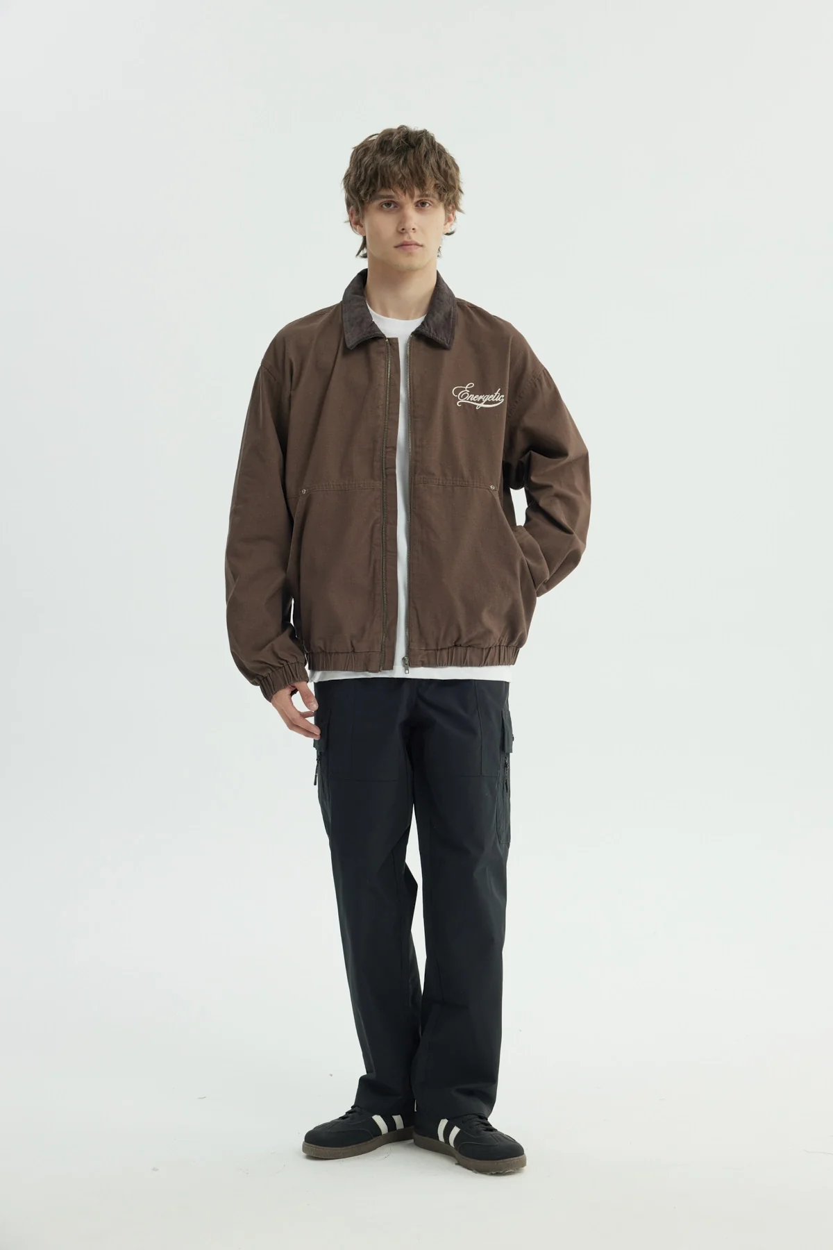 Chaqueta Hombre Classic Cuello Camisero Marron - Image 4