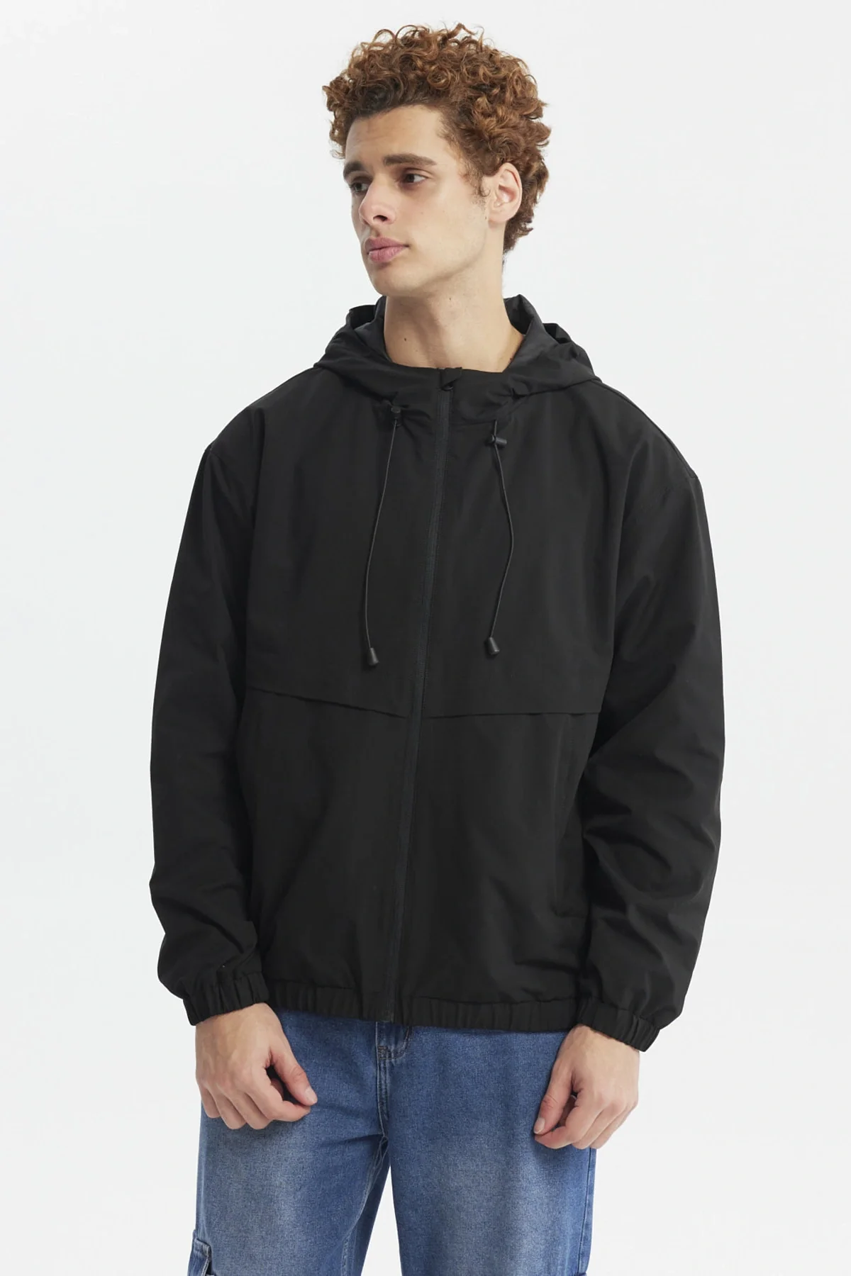 Chaqueta Hombre Cortaviento Negro