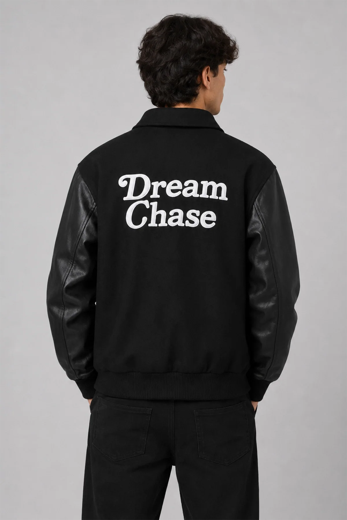 Chaqueta Hombre Cuello Camisero Negro - Image 2