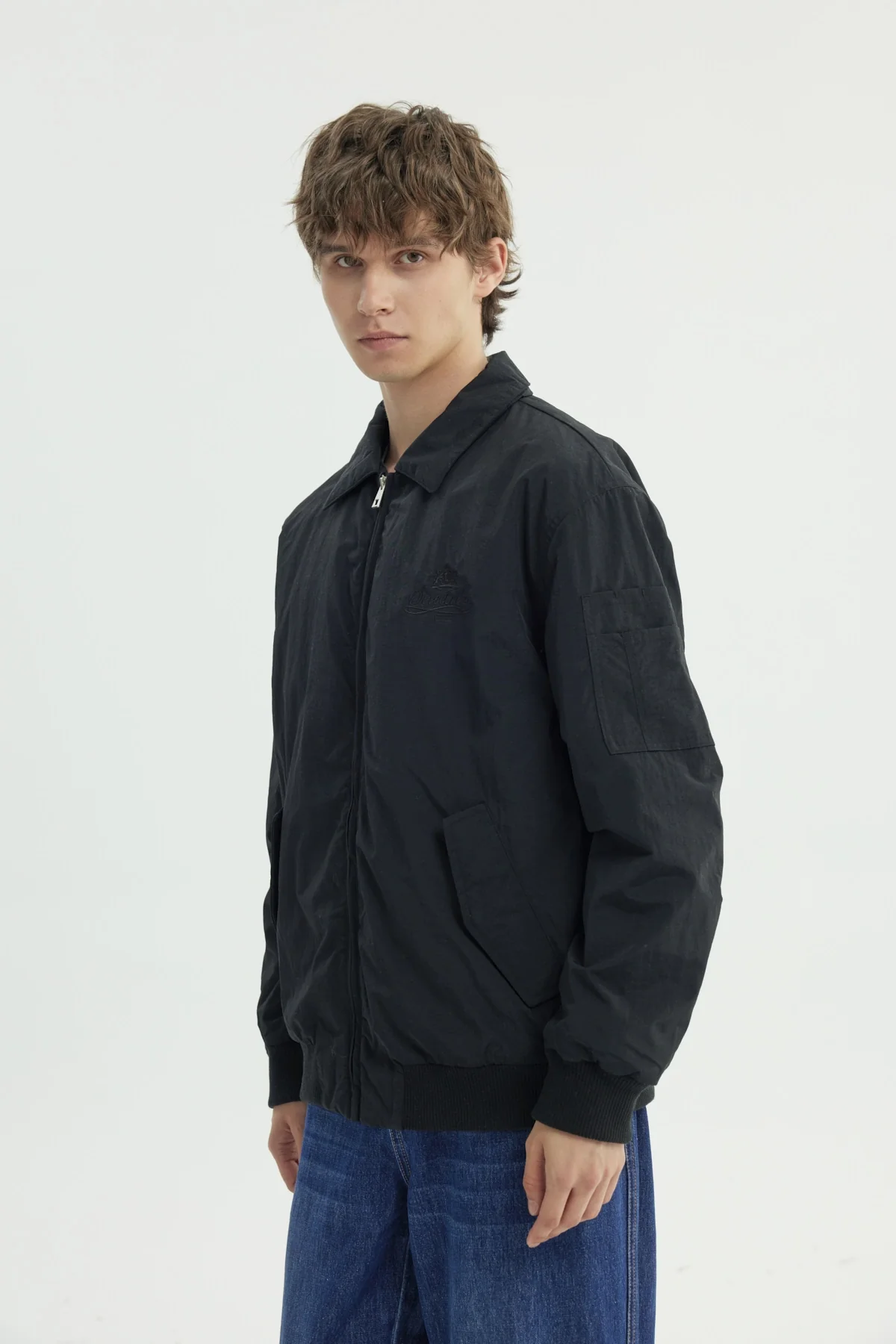 Chaqueta Hombre Cuello Camisero Negro - Image 2