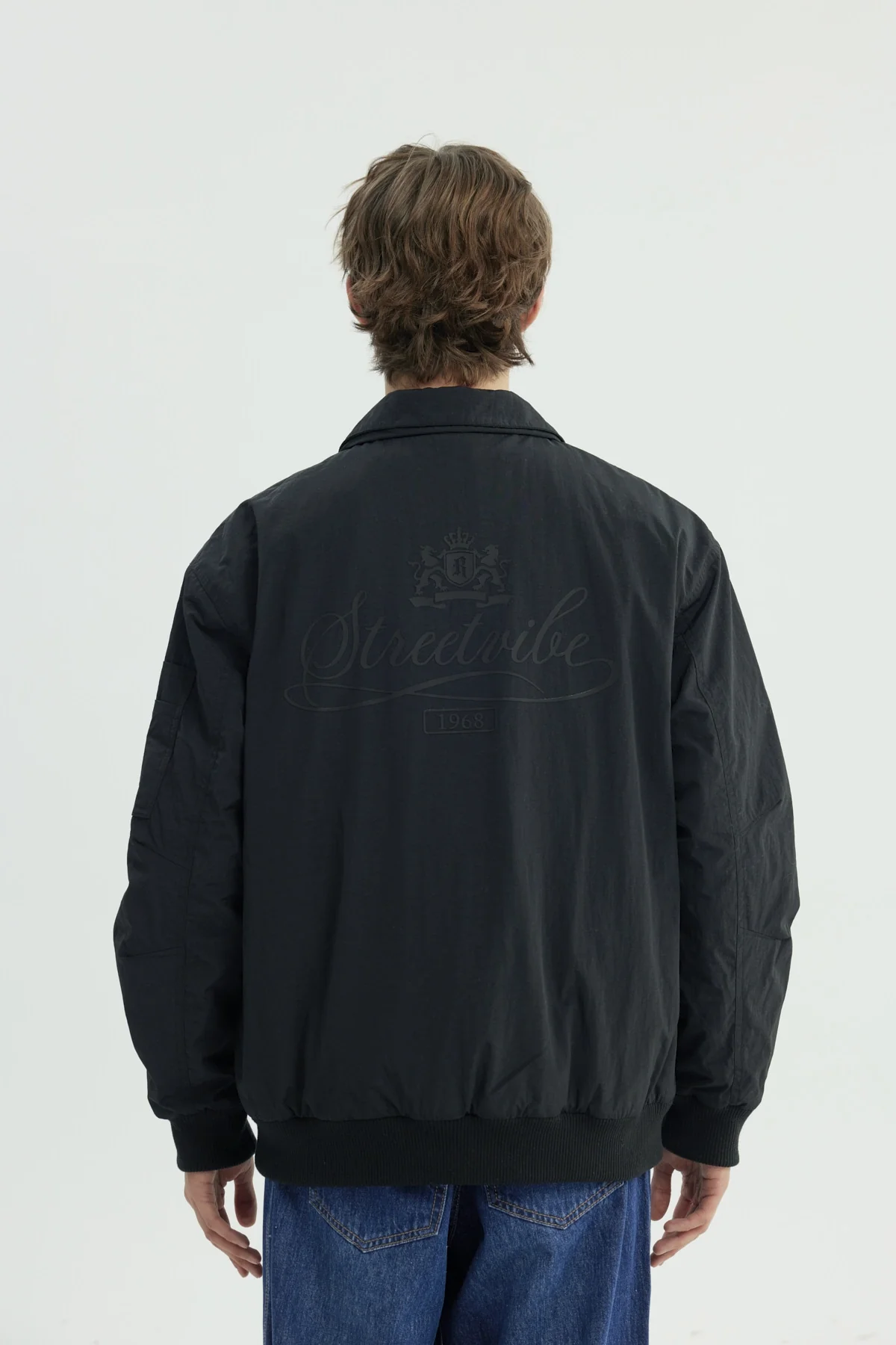 Chaqueta Hombre Cuello Camisero Negro - Image 3