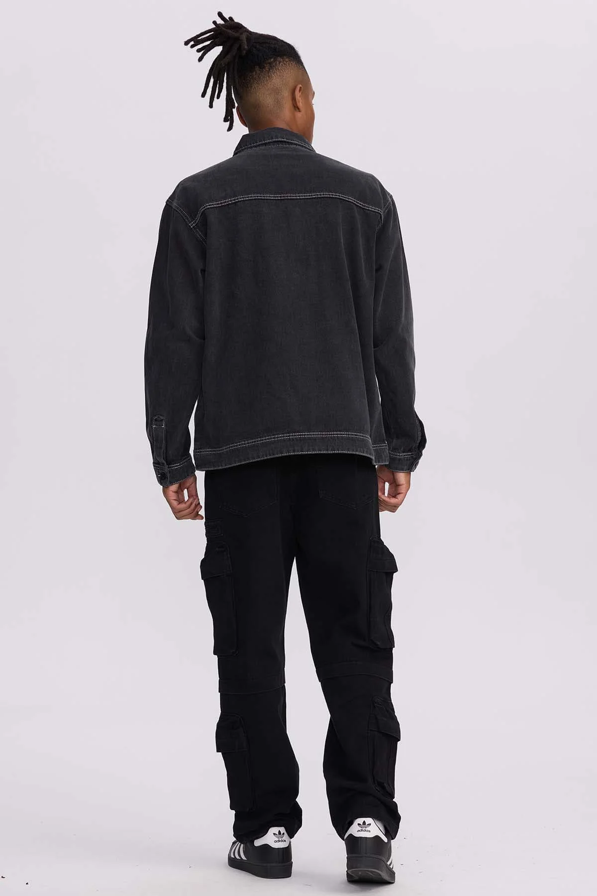 Chaqueta Hombre Doble Bolsillo Gris - Image 3