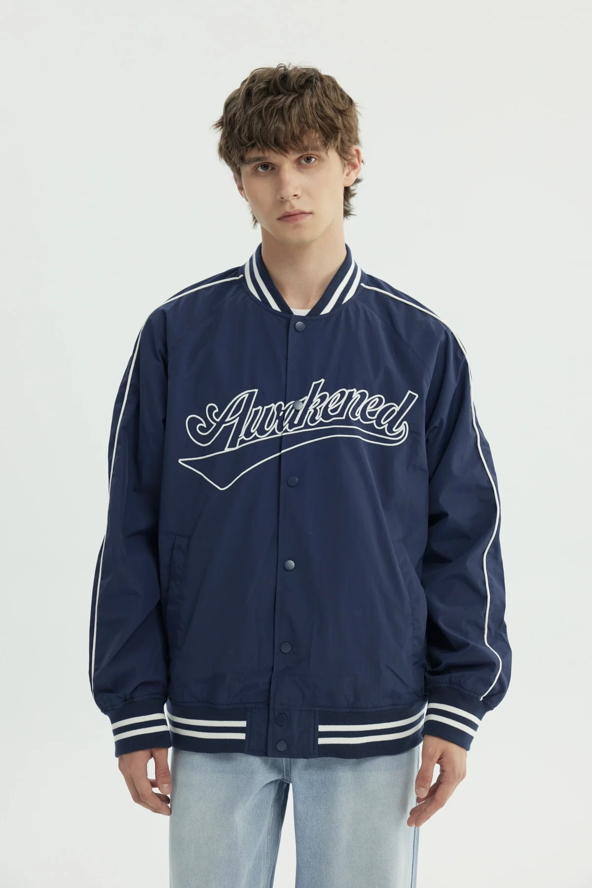 Chaqueta Hombre Oversize Azul Marino