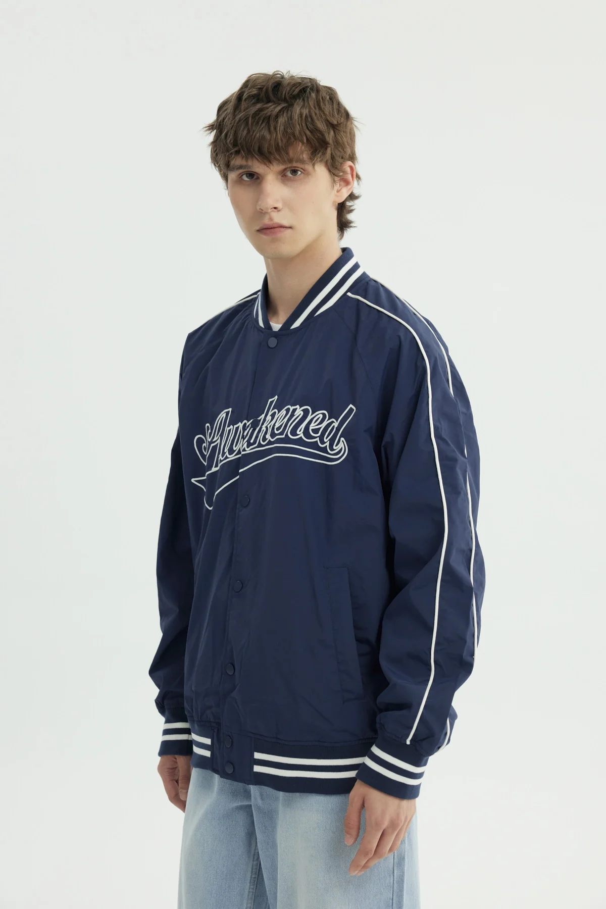 Chaqueta Hombre Oversize Azul Marino - Image 2
