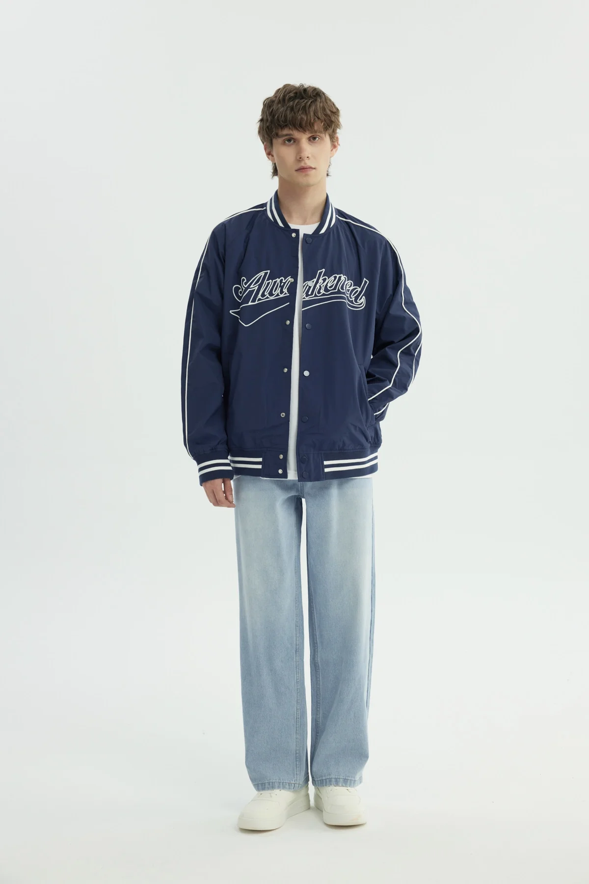 Chaqueta Hombre Oversize Azul Marino - Image 4