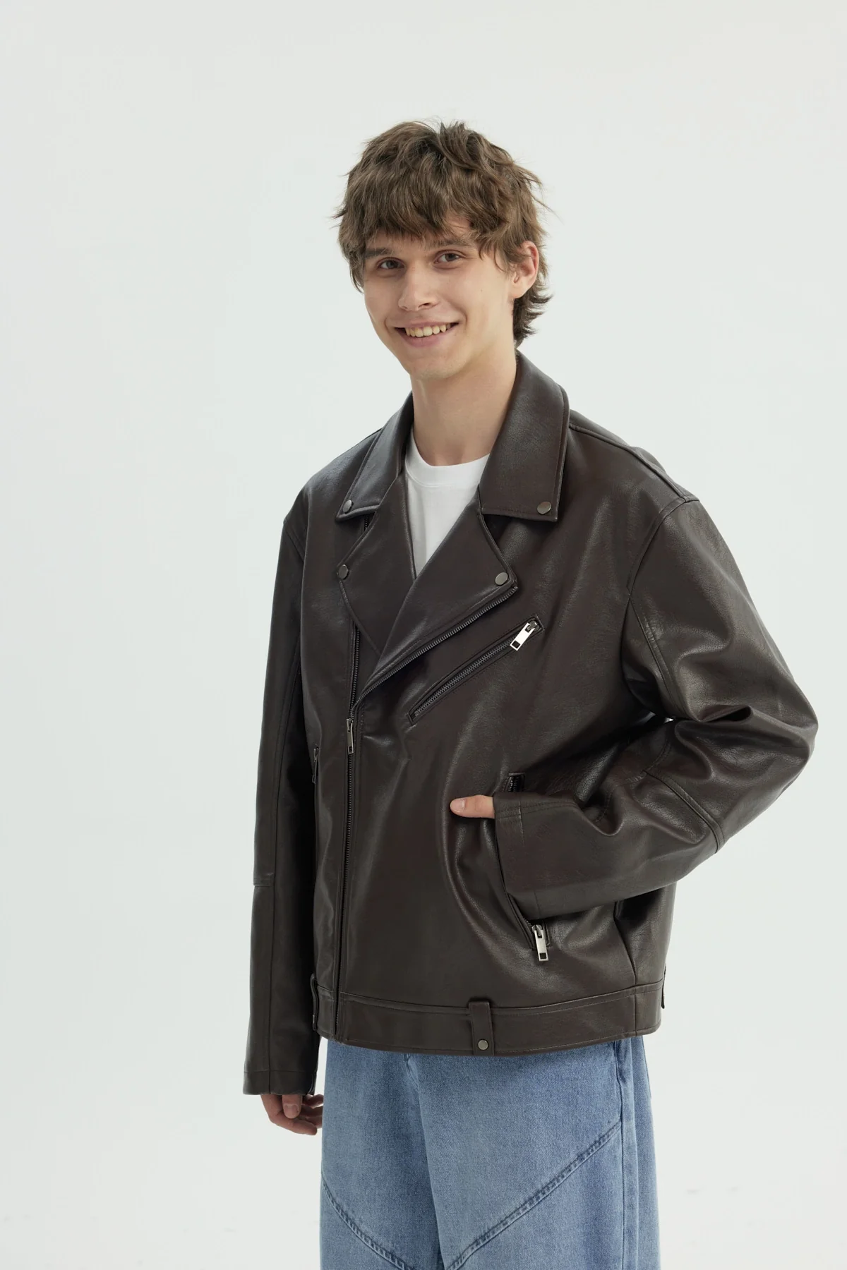 Chaqueta Hombre Oversize Chocolate - Image 2