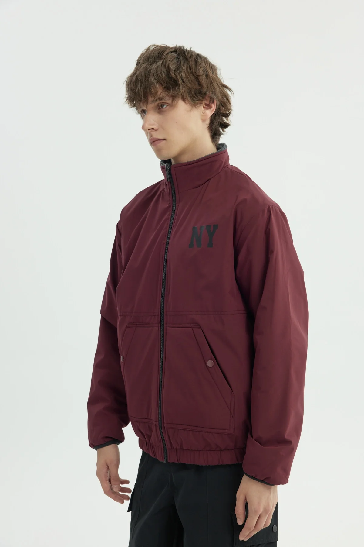 Chaqueta Hombre Slim Burdeo - Image 2