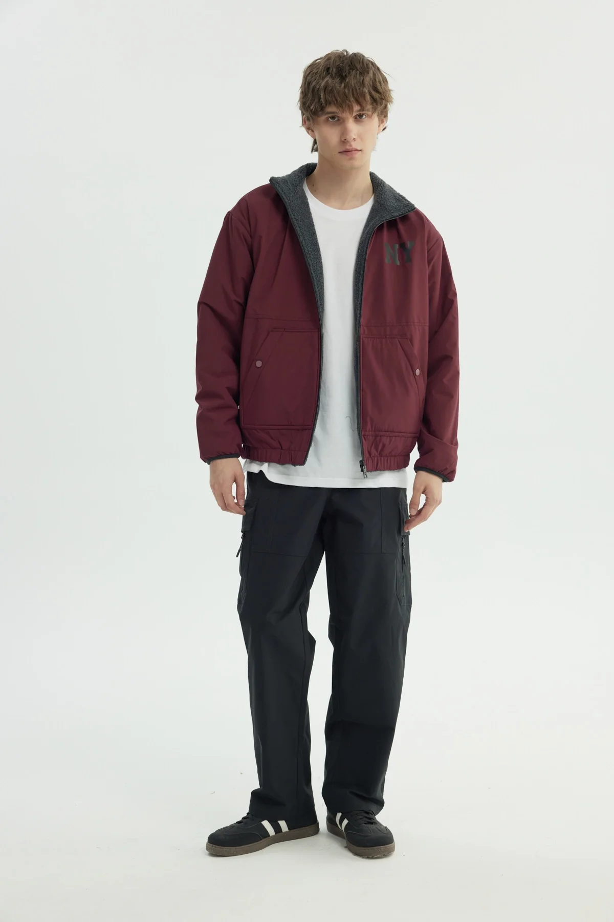 Chaqueta Hombre Slim Burdeo - Image 4