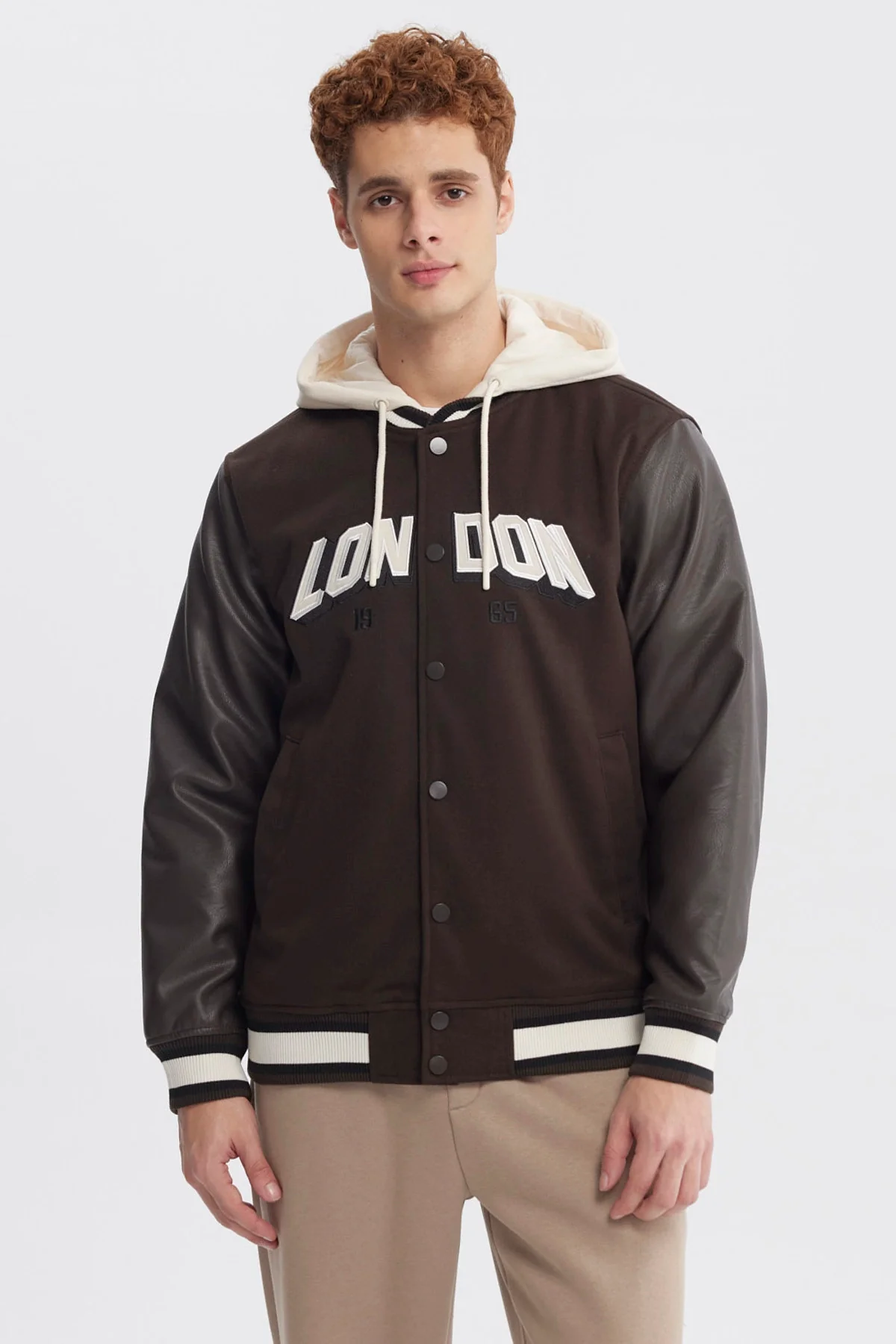 Chaqueta Hombre Slim Juvenil Chocolate