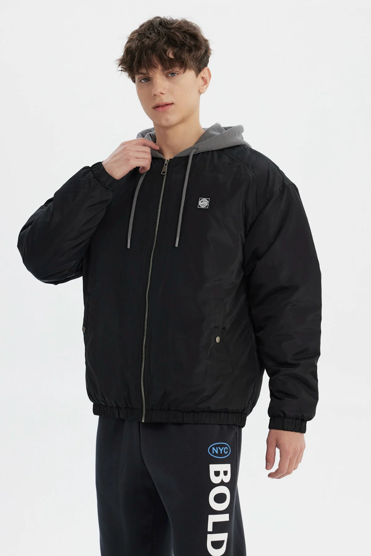 Chaqueta Hombre Slim Juvenil Negro