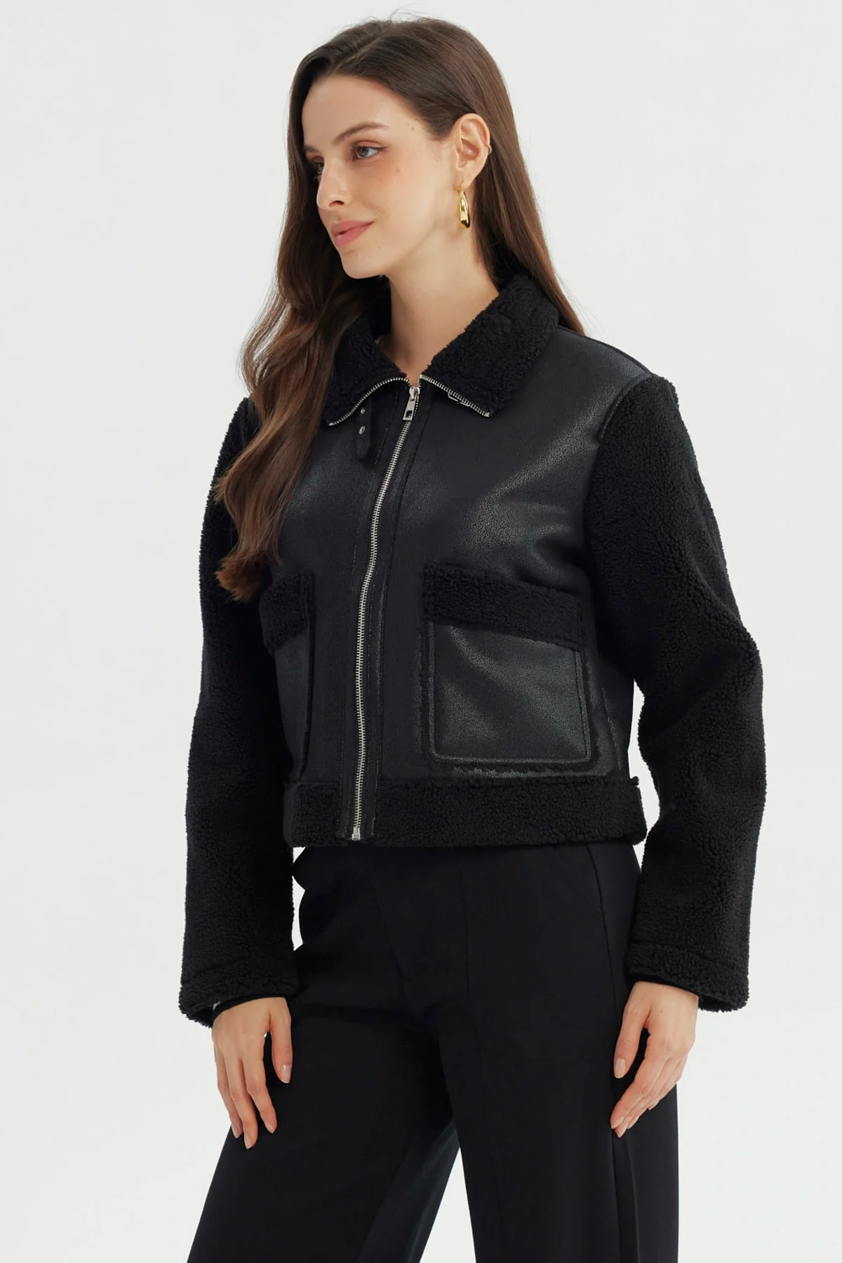 Chaqueta Mujer Bonded Negro - Image 2